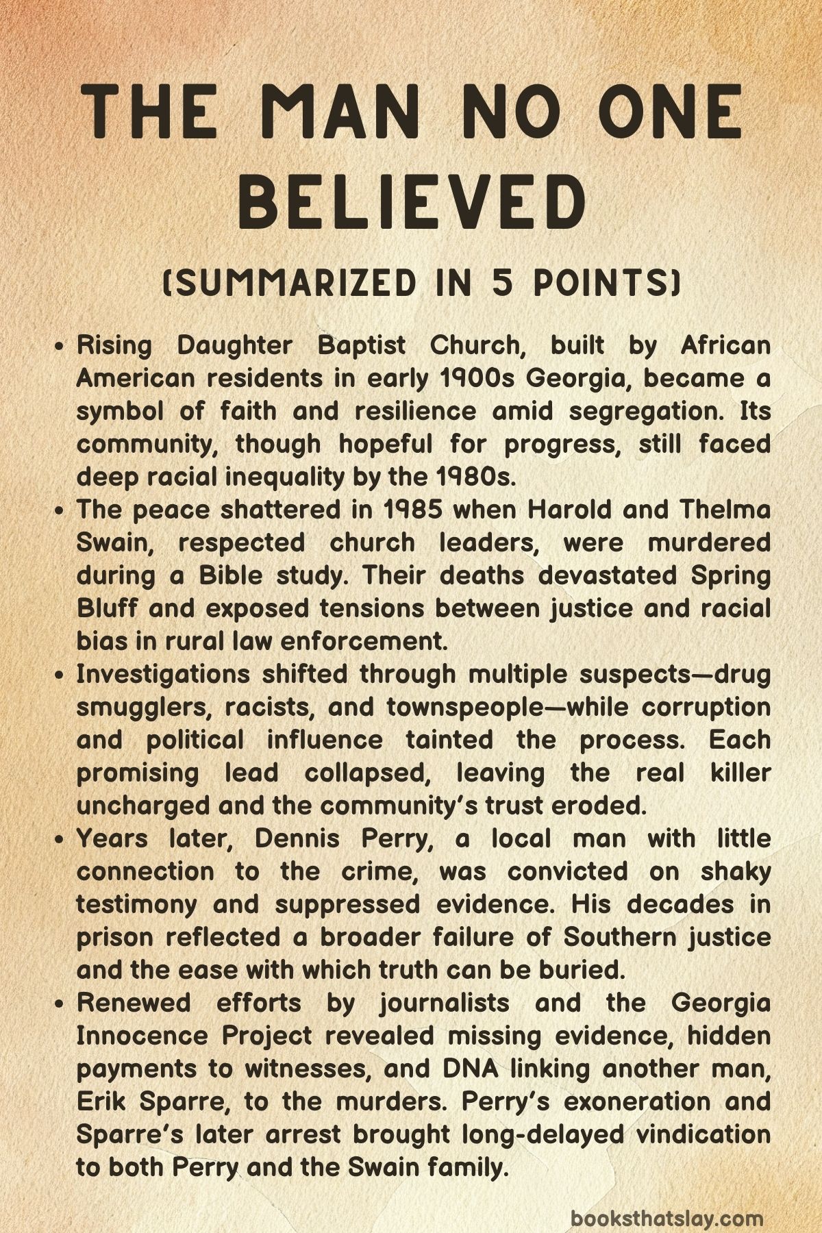 The Man No One Believed Summary, Characters and Themes