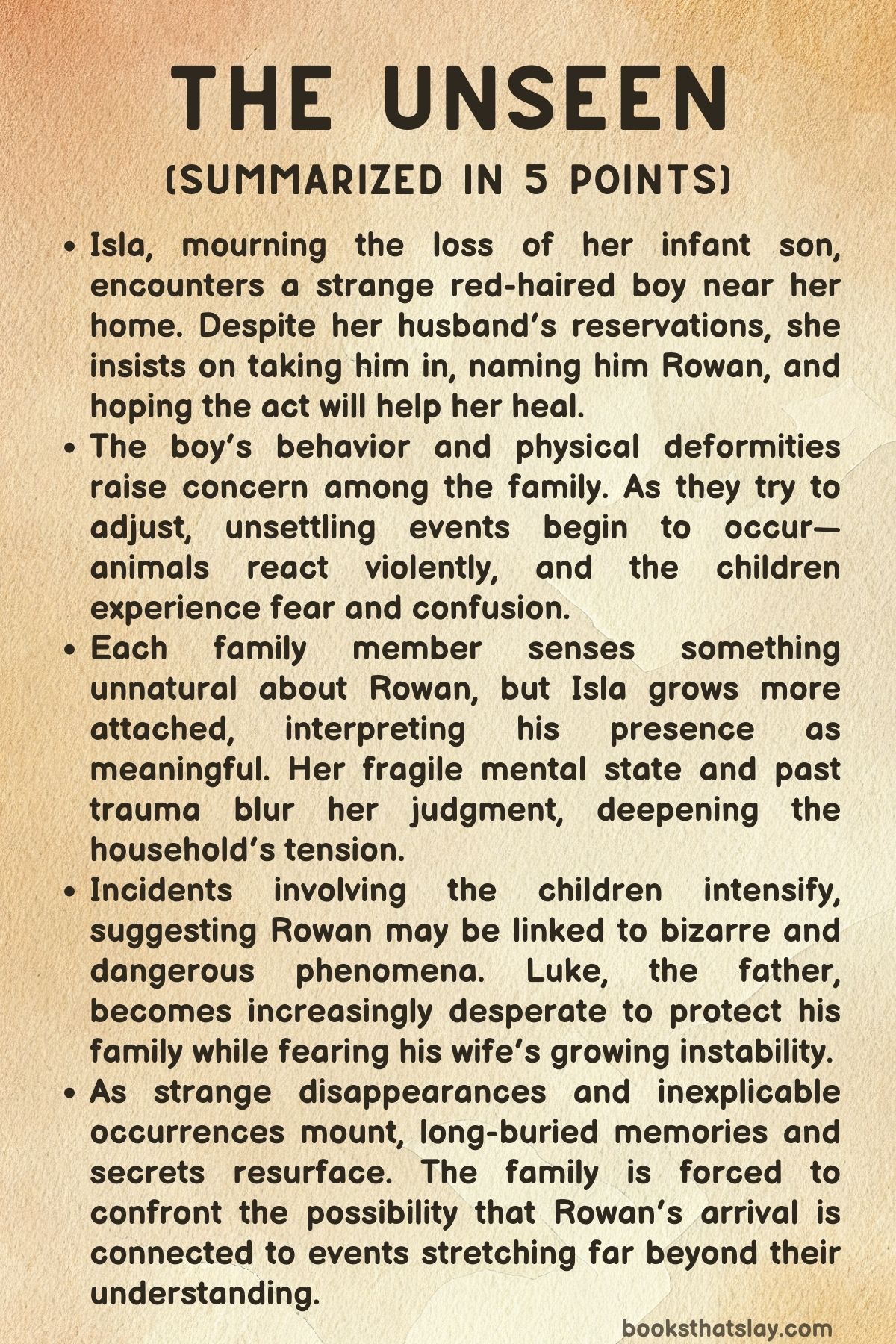 The Unseen by Ania Ahlborn Summary, Characters and Themes