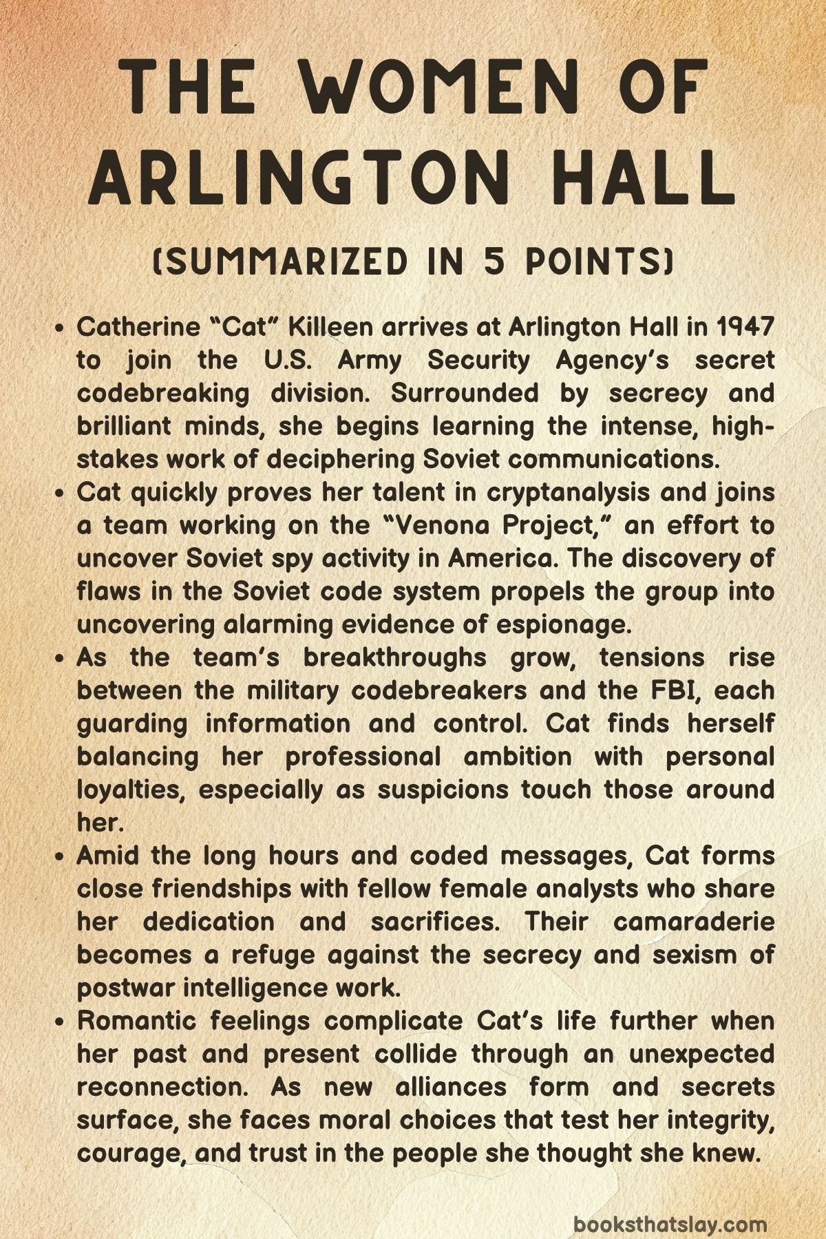 The Women of Arlington Hall Summary, Characters and Themes