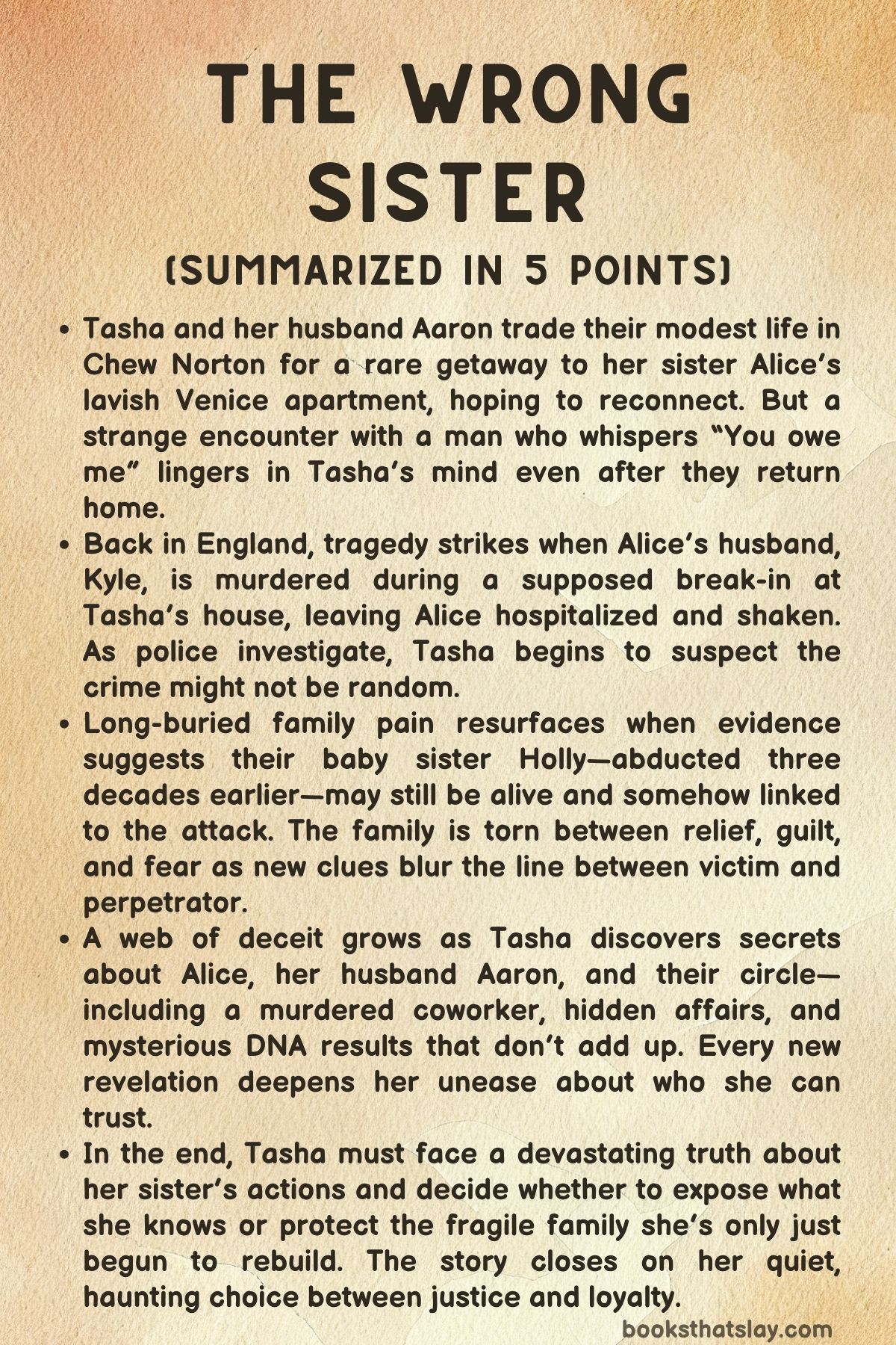 The Wrong Sister by Claire Douglas Summary