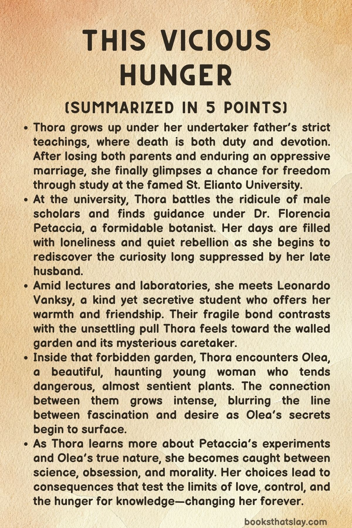 This Vicious Hunger Summary