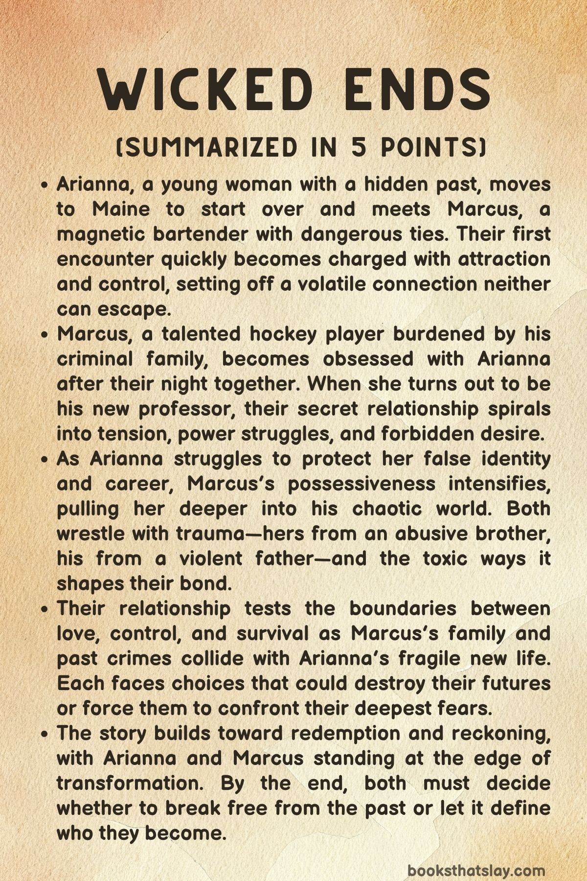 Wicked Ends by Mila Kane Summary, Characters and Themes