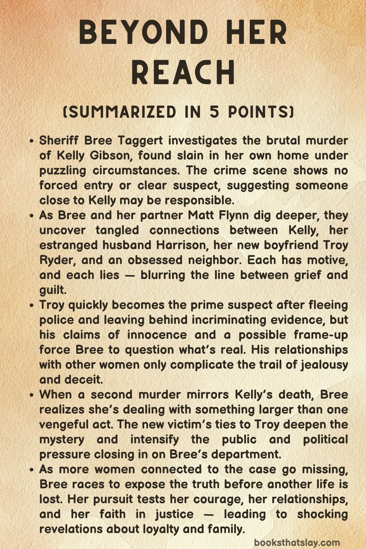 Beyond Her Reach Summary, Characters and Themes