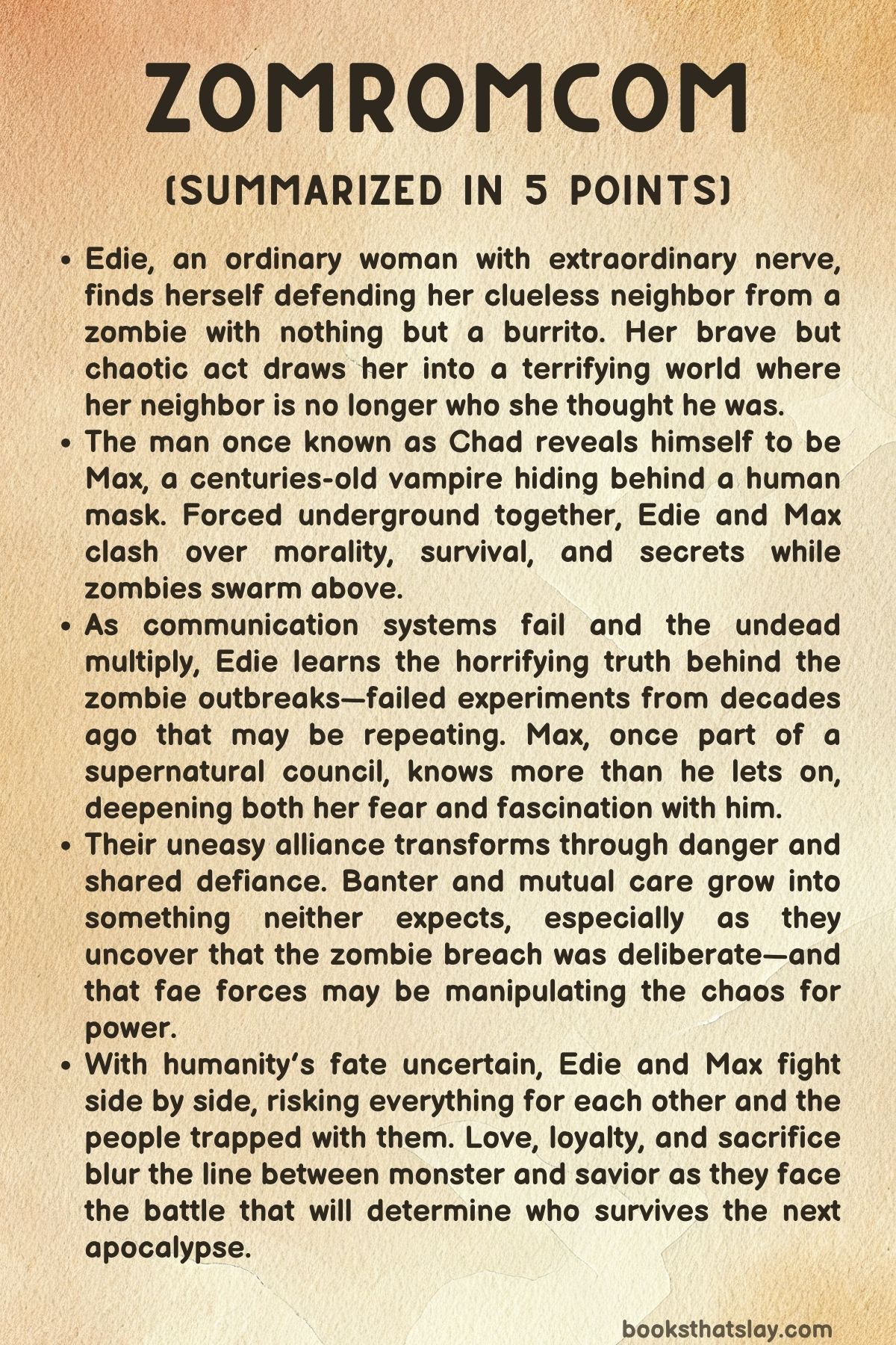 Zomromcom Summary, Characters and Themes