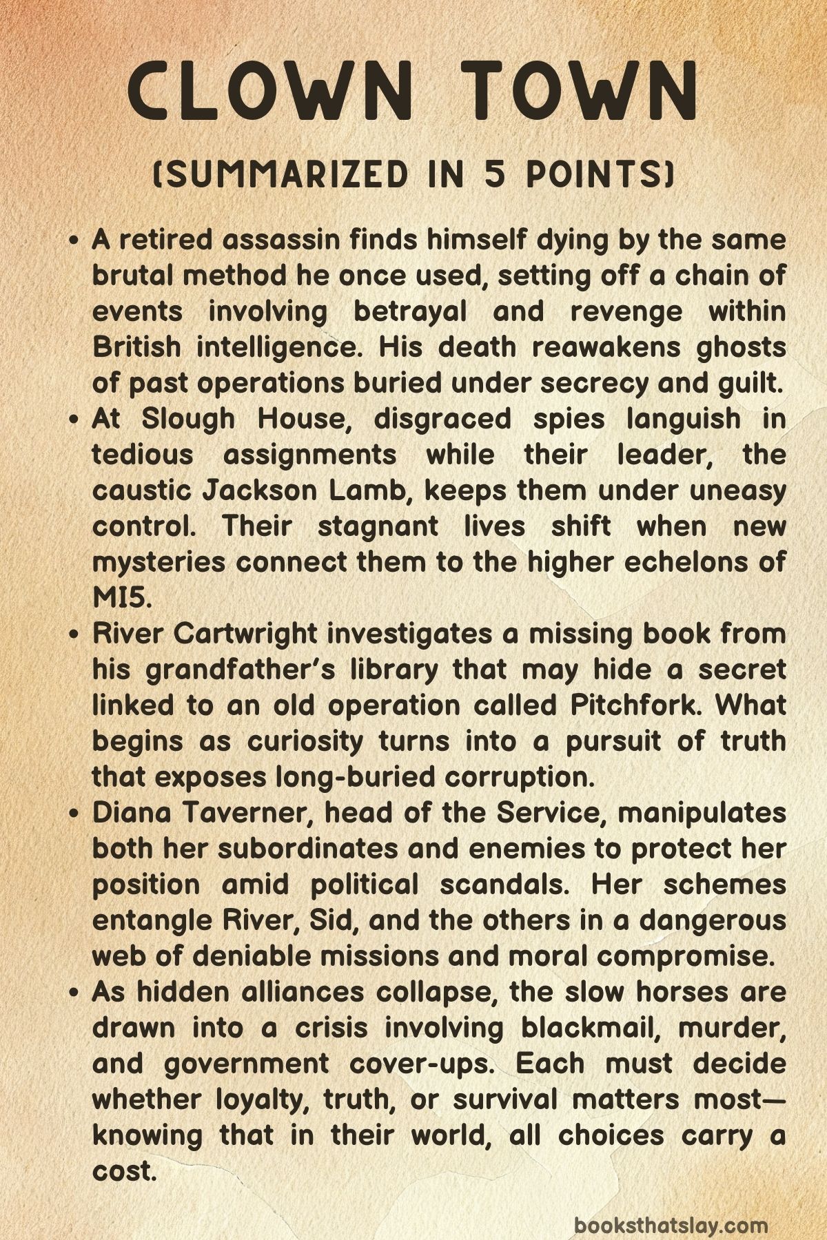 Clown Town Summary, Characters and Themes