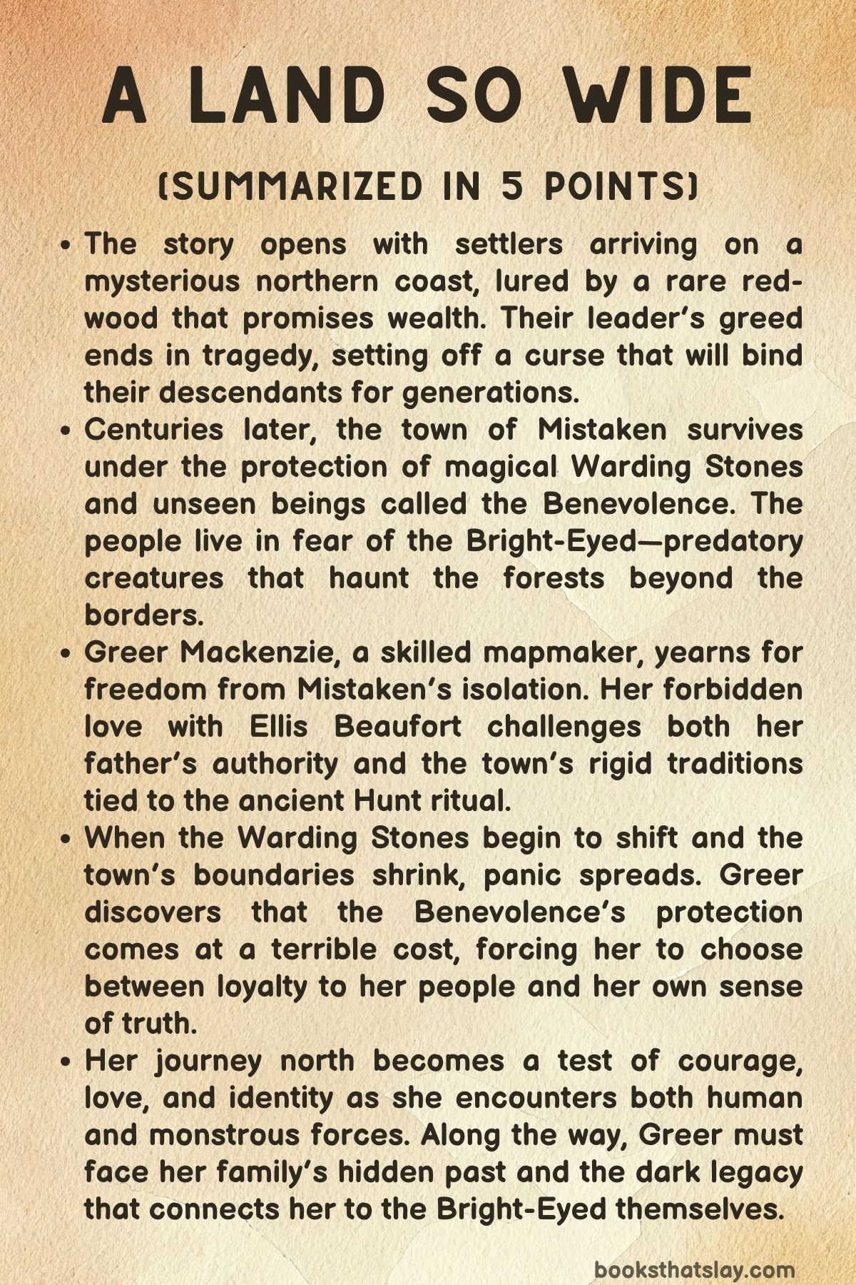 A Land So Wide Summary, Characters and Themes