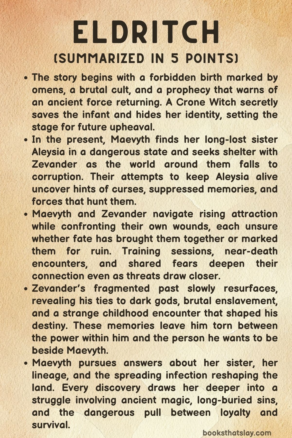 Eldritch by Keri Lake Summary, Characters and Themes