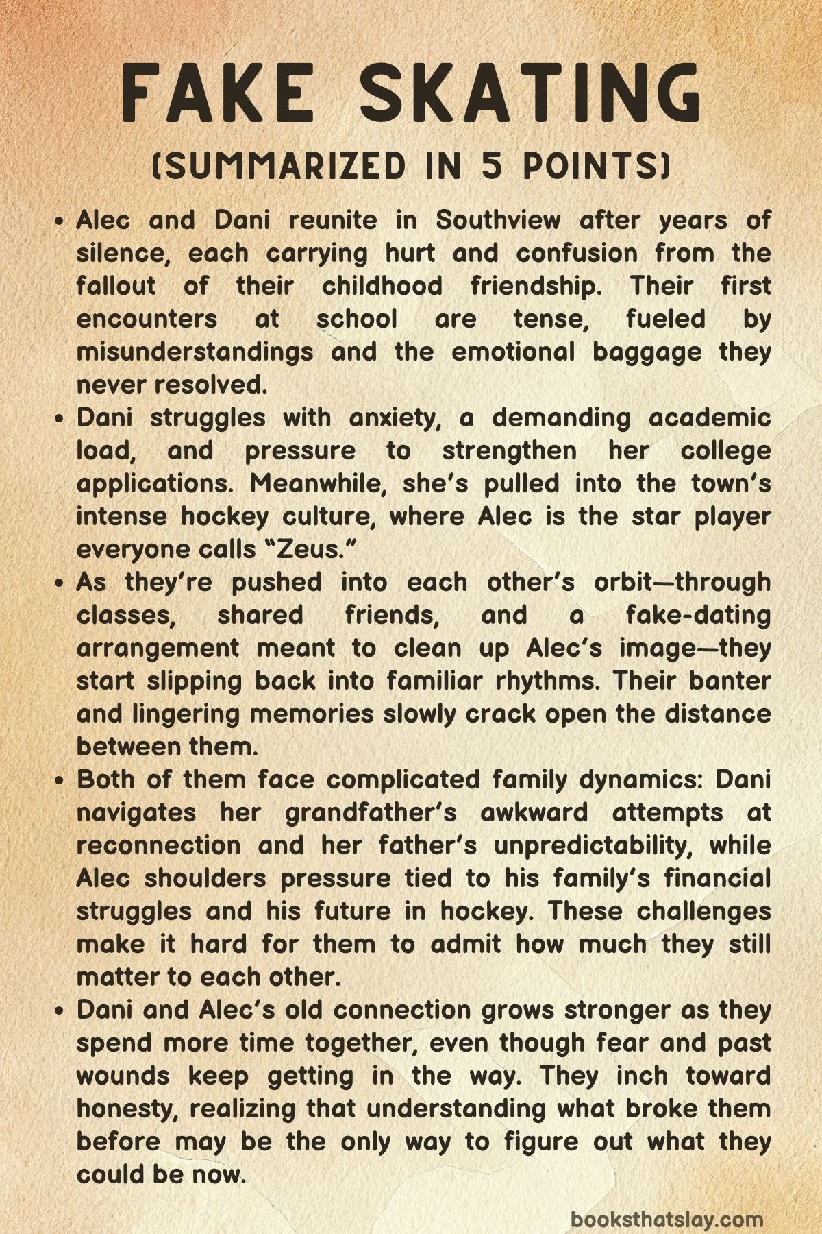 Fake Skating Summary, Characters and Themes