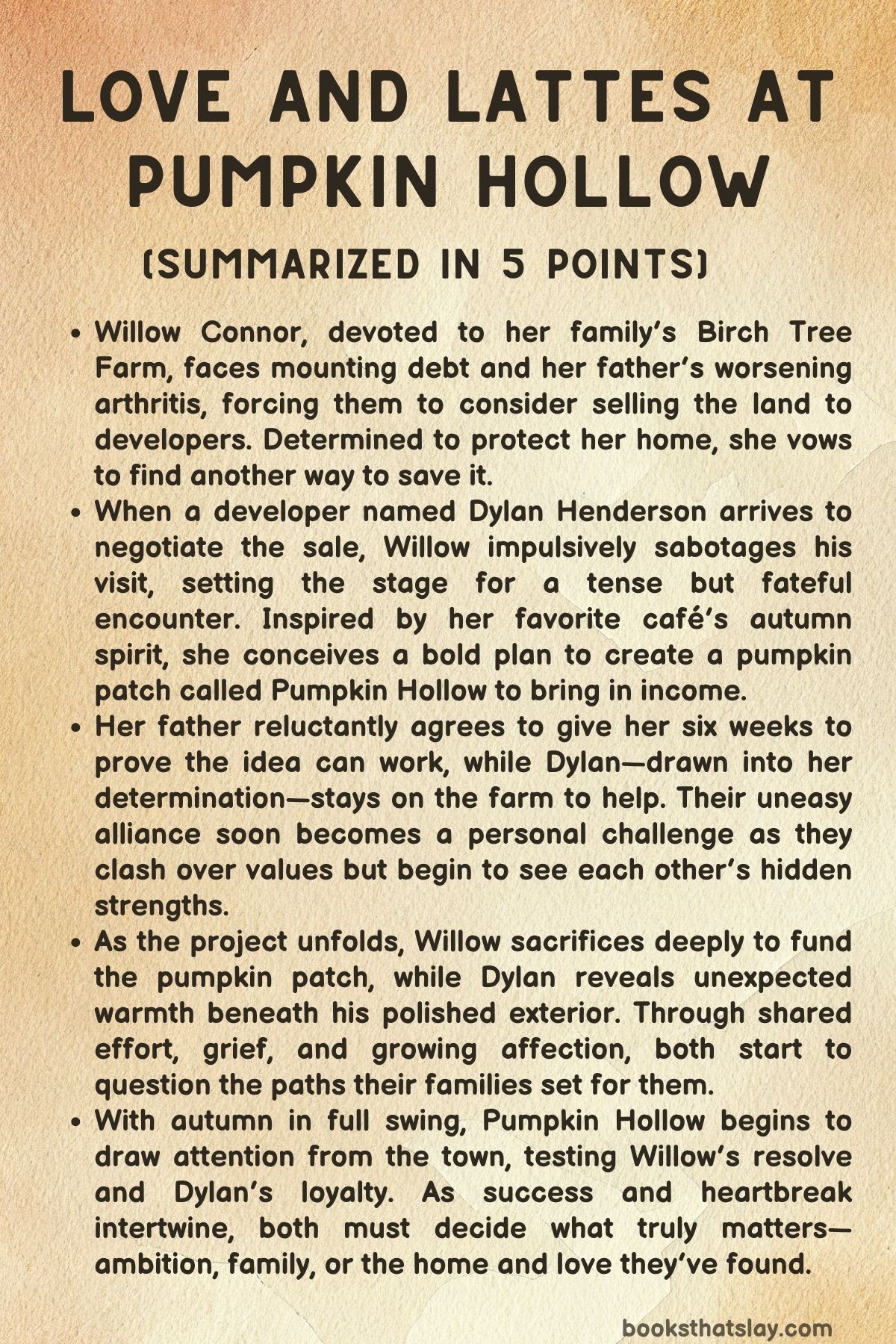 Love and Lattes at Pumpkin Hollow Summary