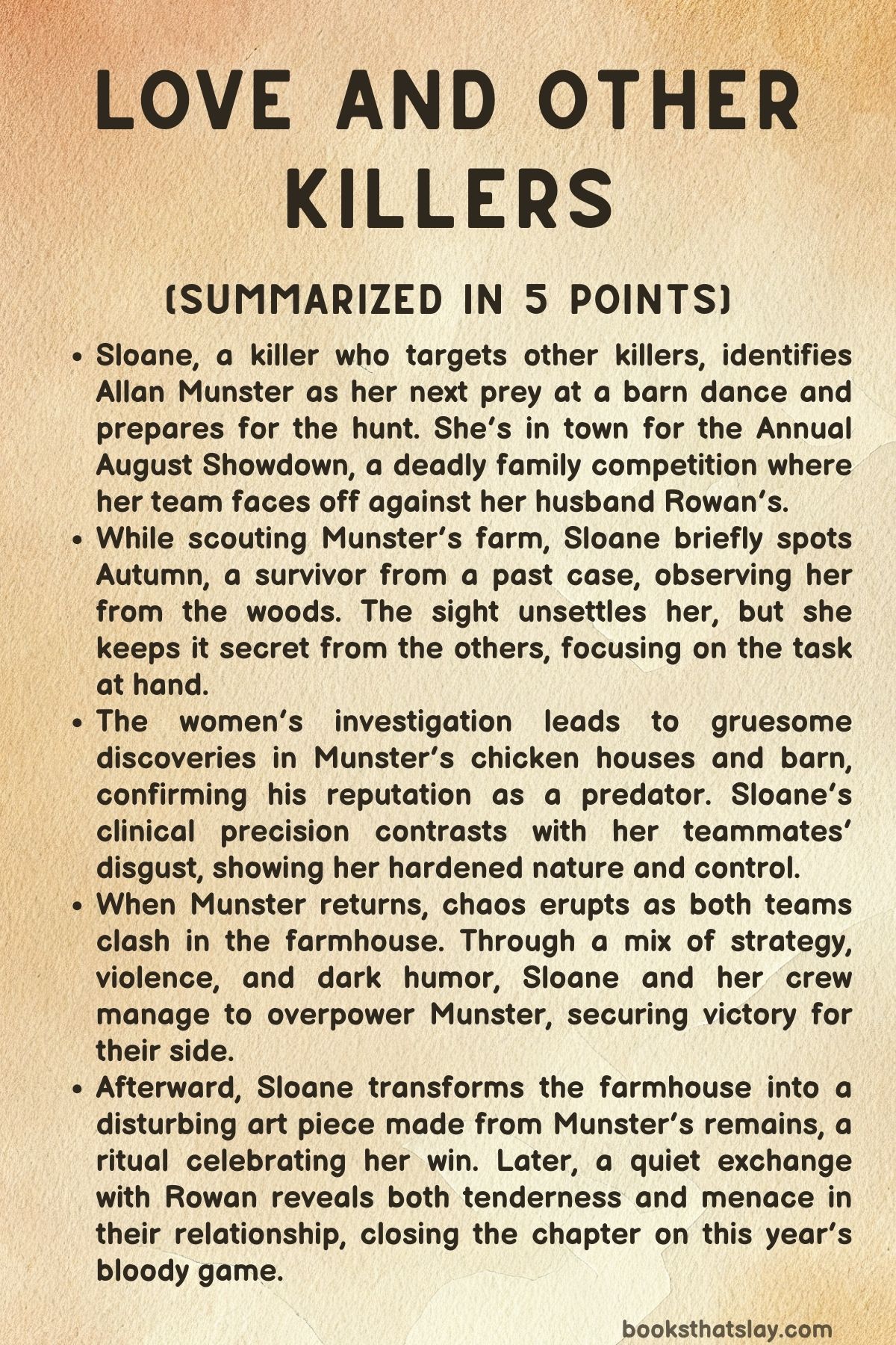 Love and Other Killers Summary