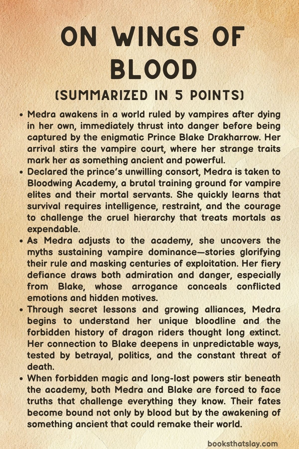 On Wings of Blood Summary