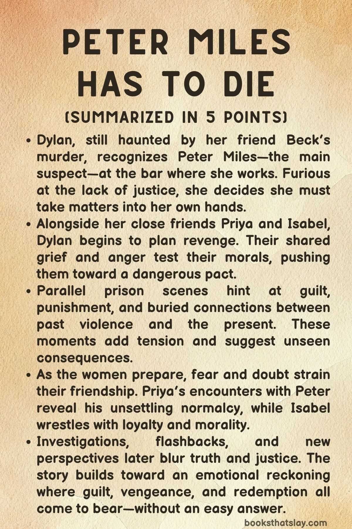 Peter Miles Has To Die Summary