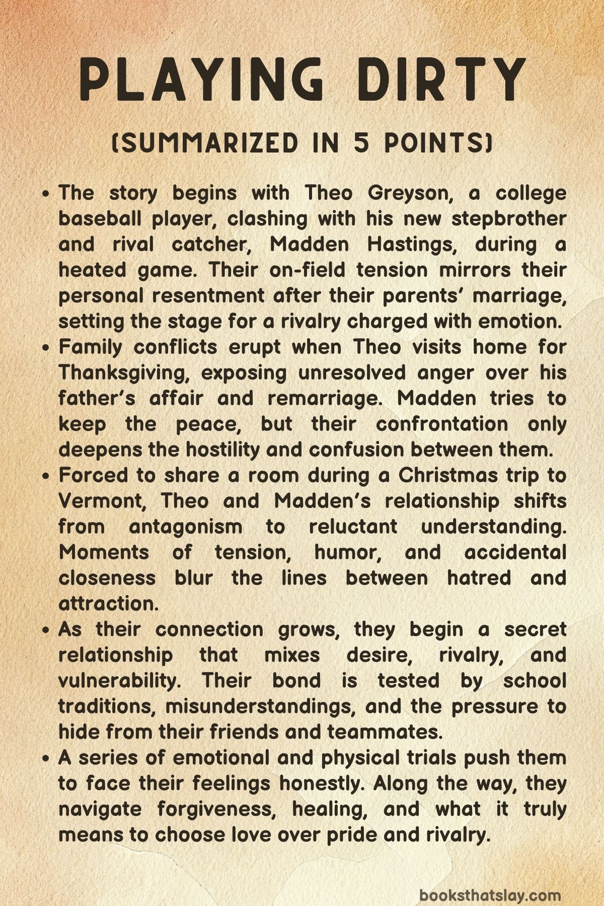 Playing Dirty Summary