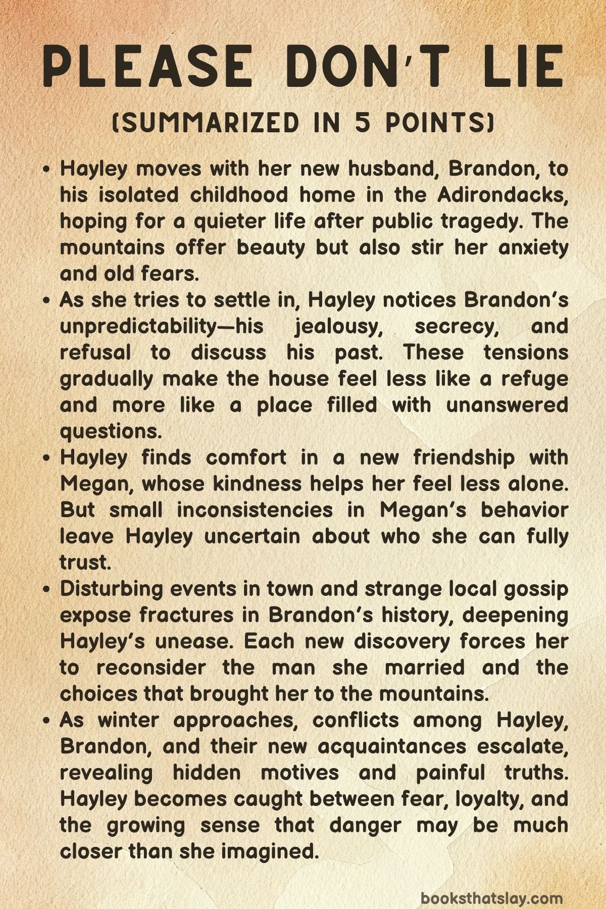 Please Don’t Lie Summary, Characters and Themes