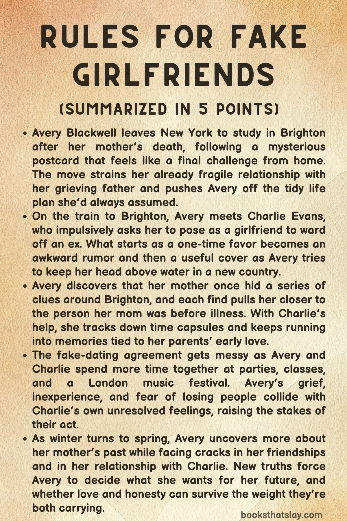 Rules for Fake Girlfriend Summary, Characters and Themes