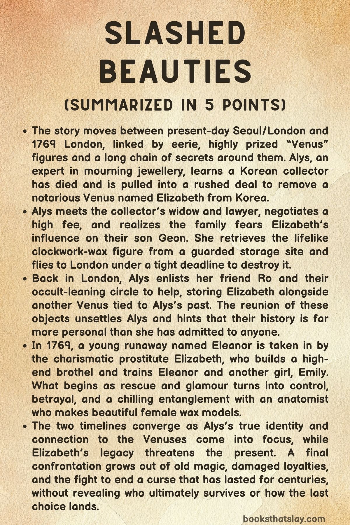 Slashed Beauties Summary, Characters and Themes