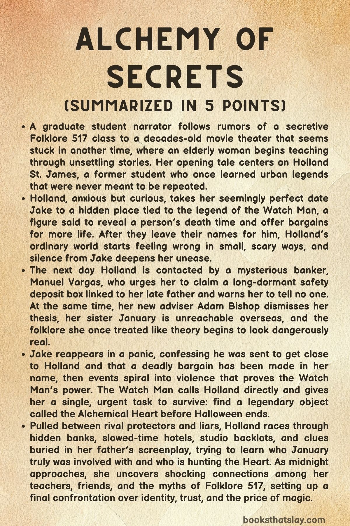 Alchemy of Secrets Summary