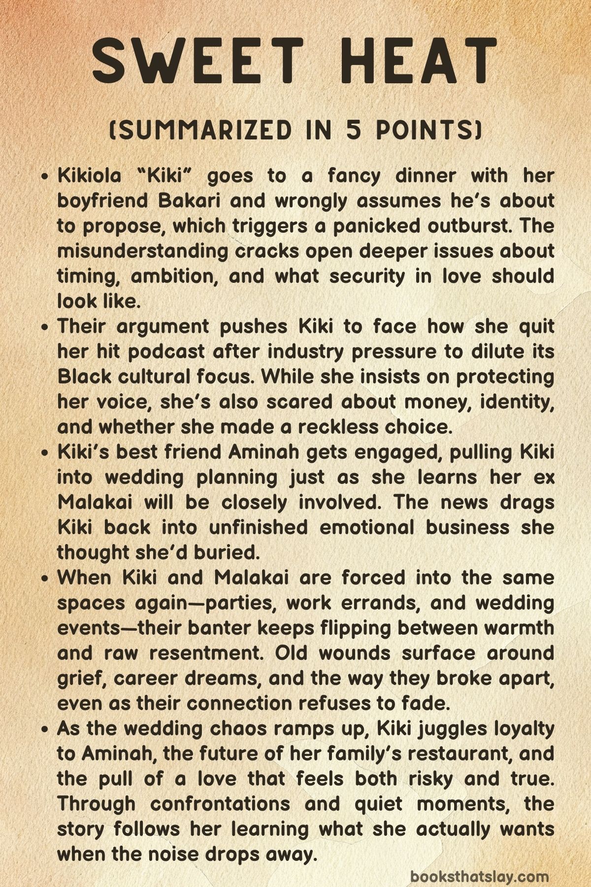 Sweet Heat Summary, Characters and Themes