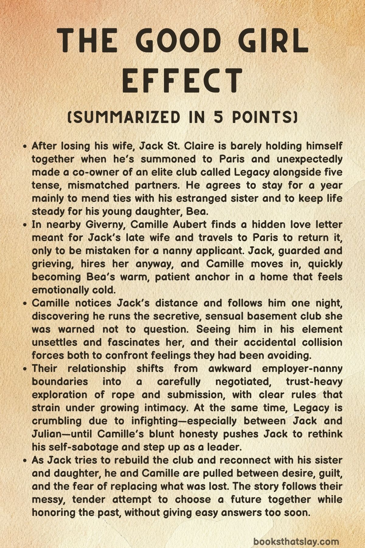 The Good Girl Effect Summary, Characters and Themes