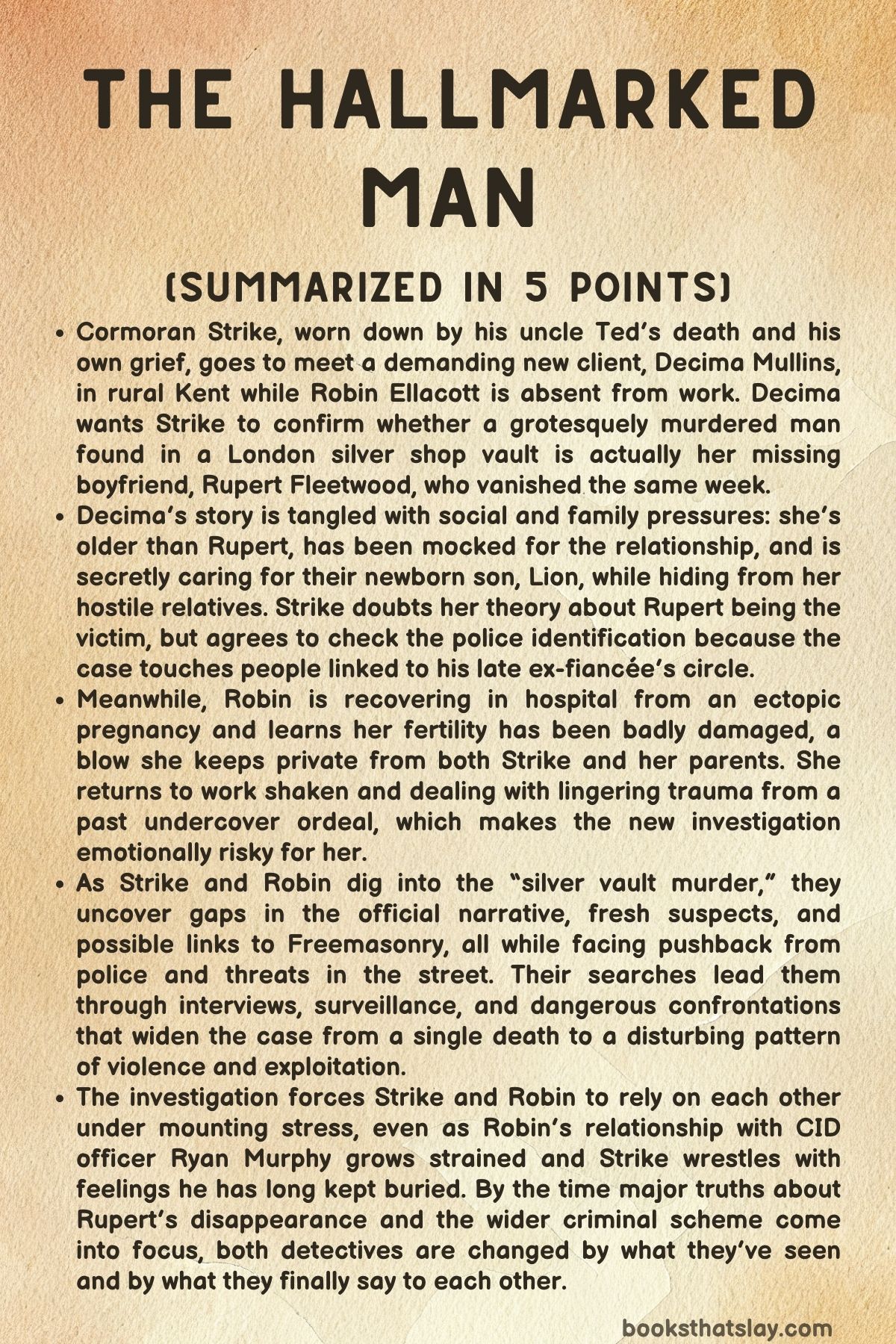 The Hallmarked Man Summary, Characters and Themes