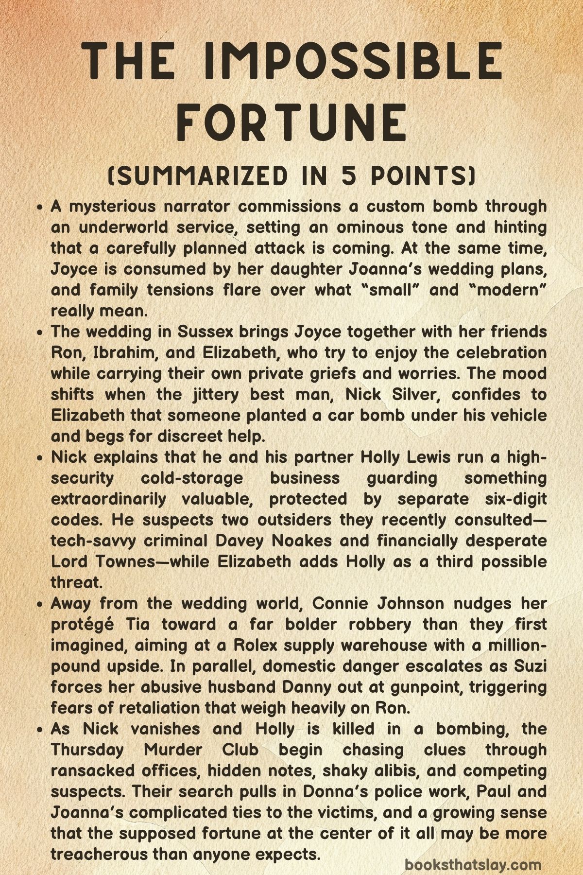 The Impossible Fortune Summary, Characters and Themes