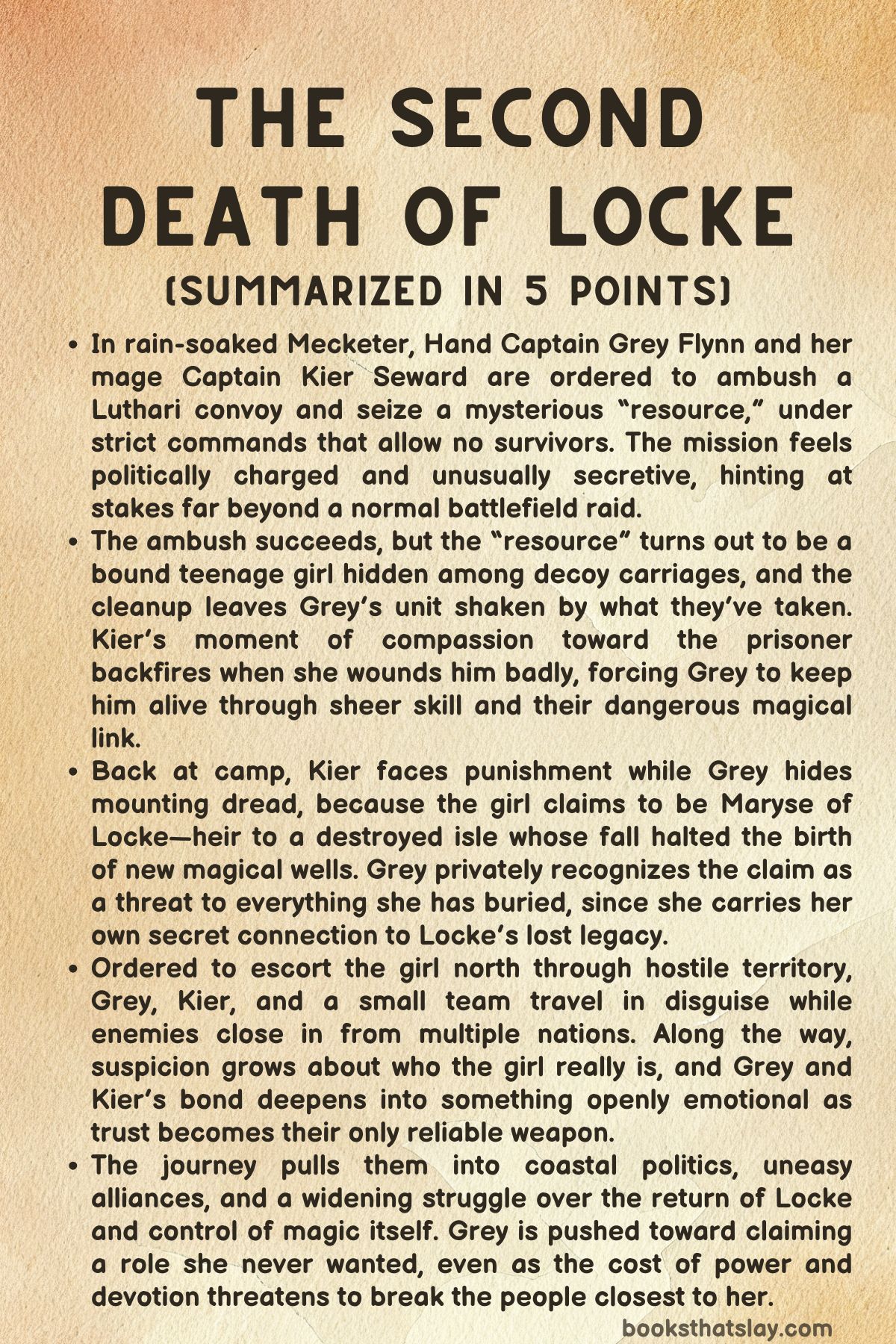 The Second Death of Locke Summary, Characters and Themes