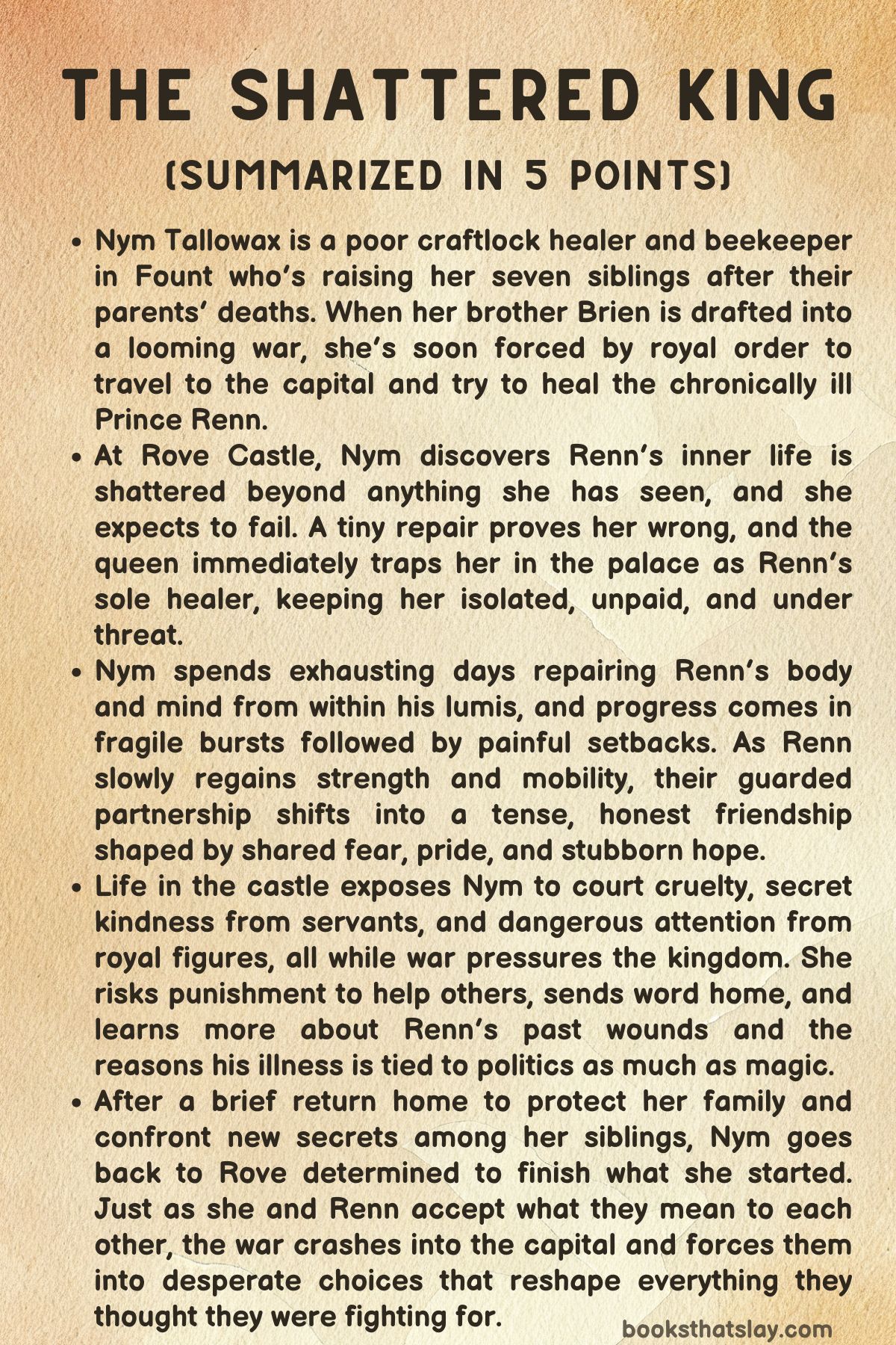 The Shattered King Summary, Characters and Themes