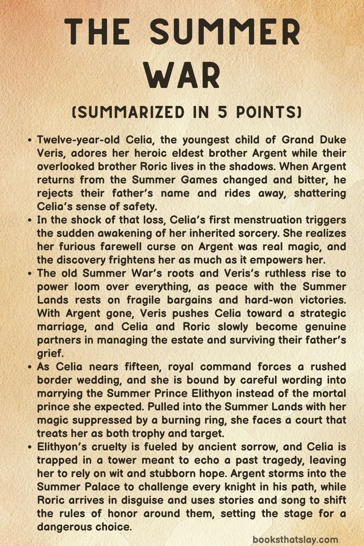 The Summer War Summary, Characters and Themes