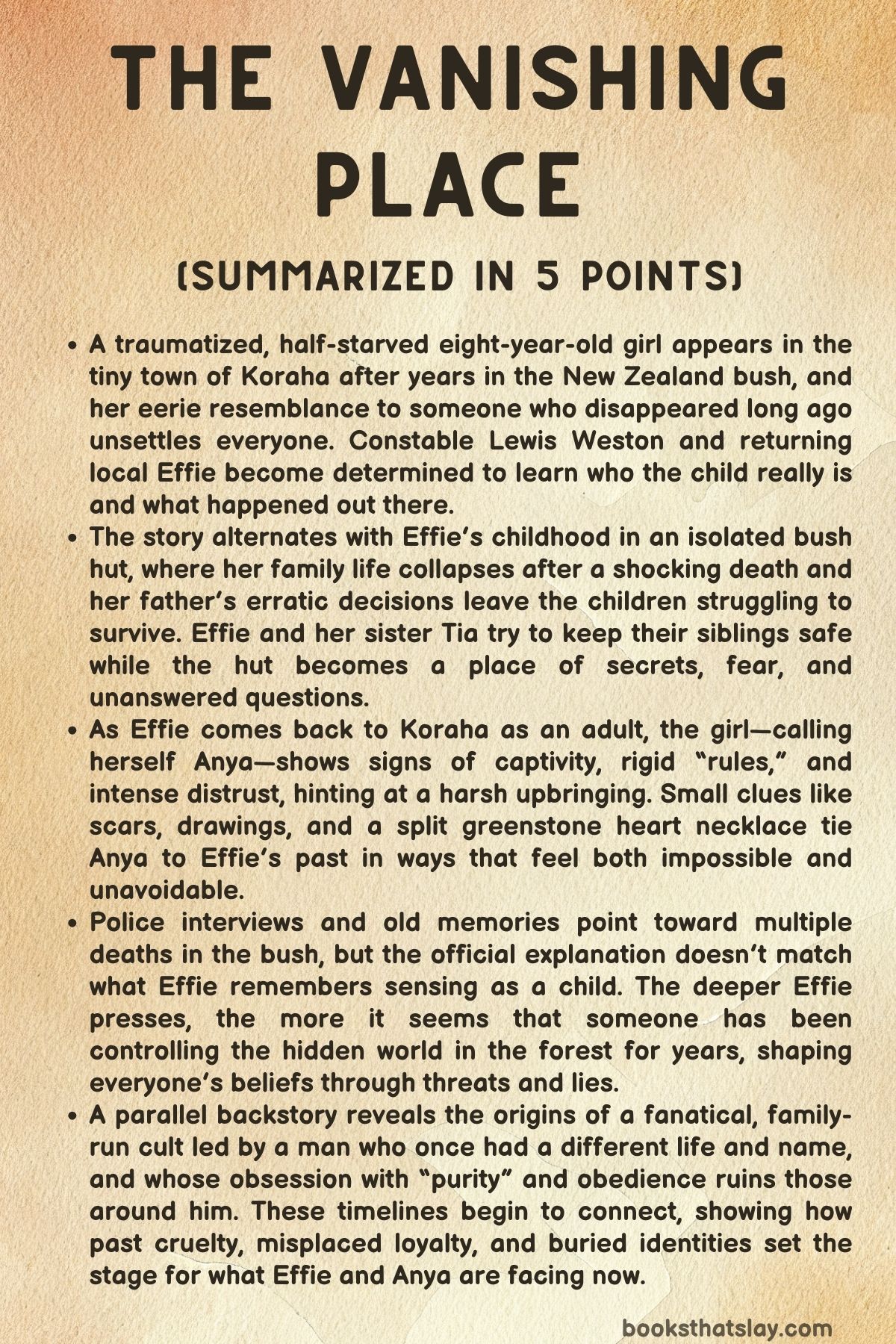 The Vanishing Place Summary, Characters and Themes