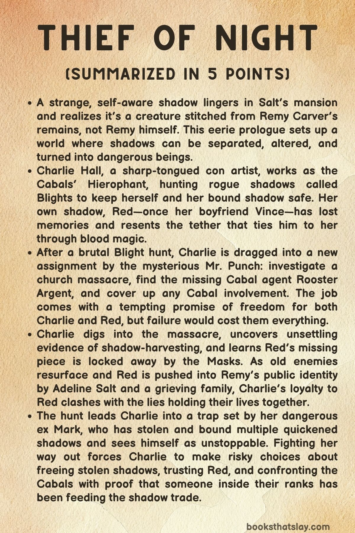 Thief of Night Summary, Characters and Themes