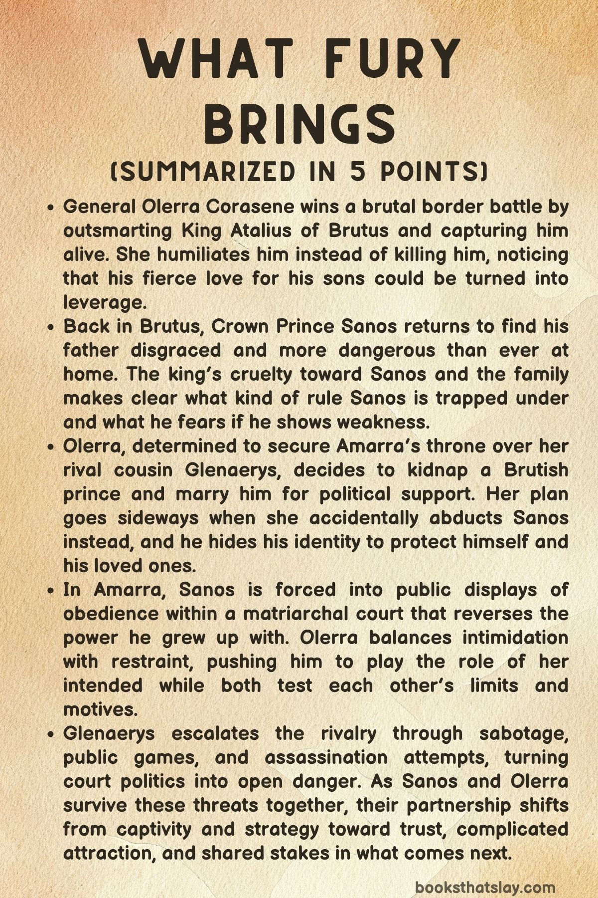 What Fury Brings Summary, Characters and Themes