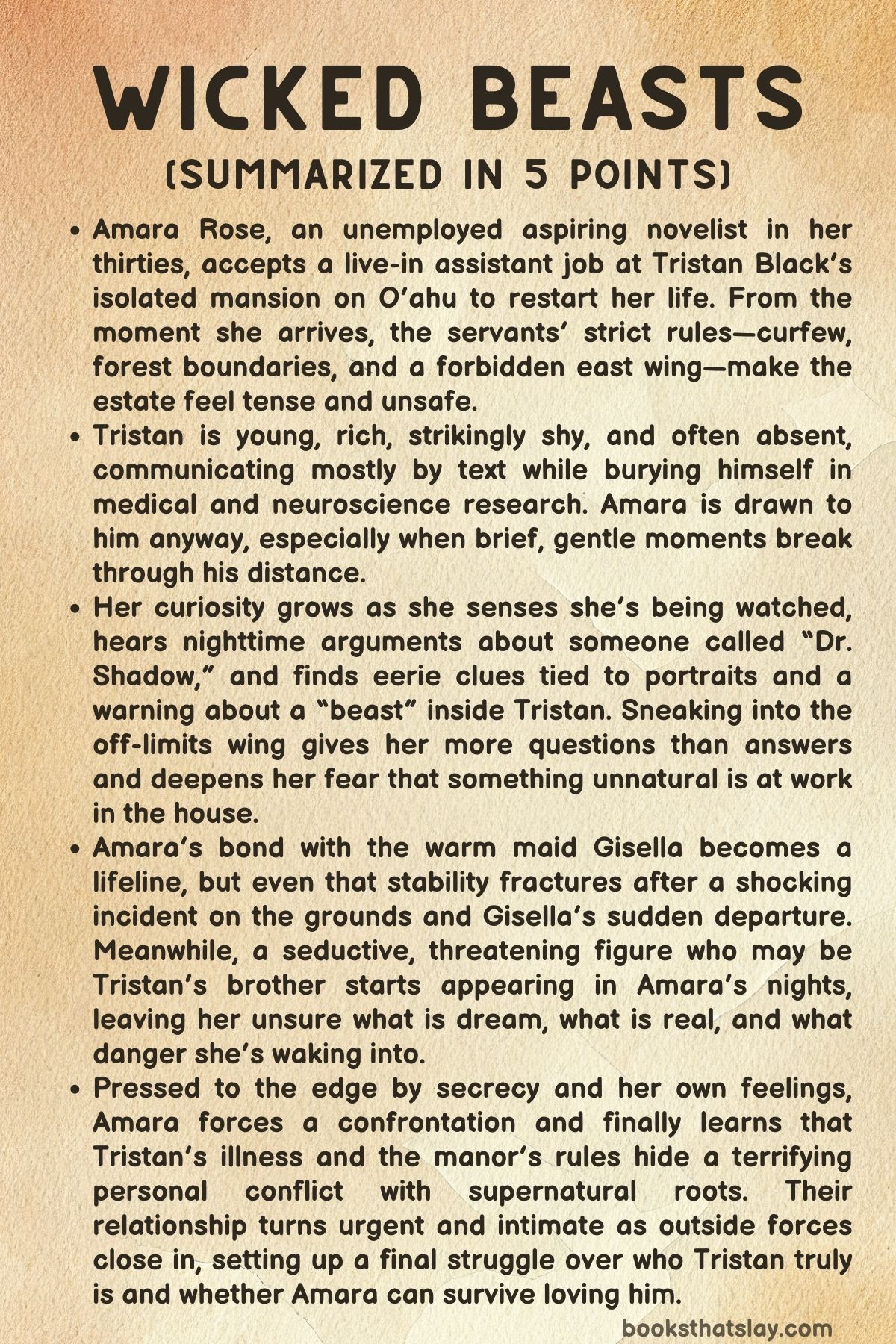 Wicked Beasts Summary, Characters and Themes