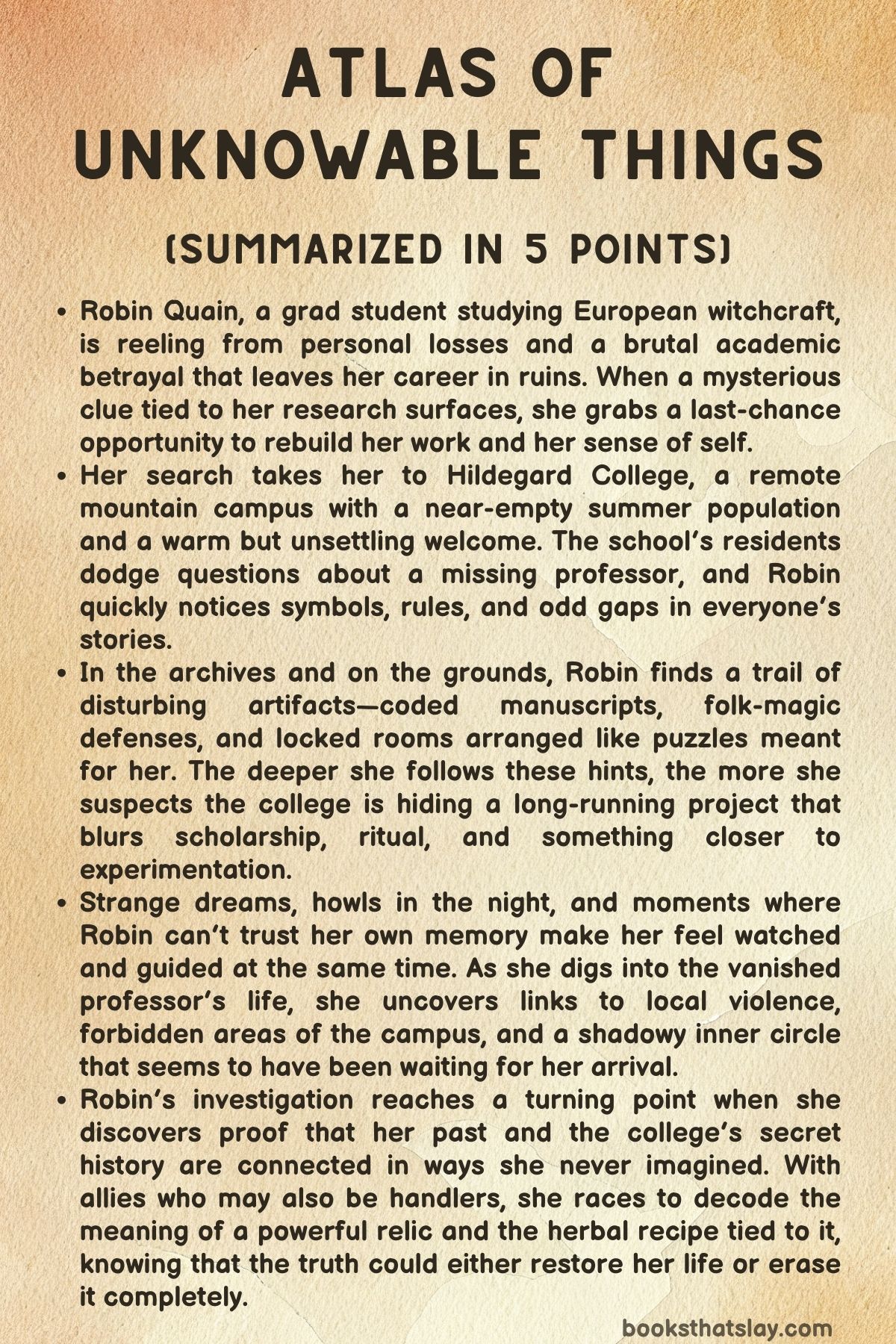 Atlas of Unknowable Things Summary