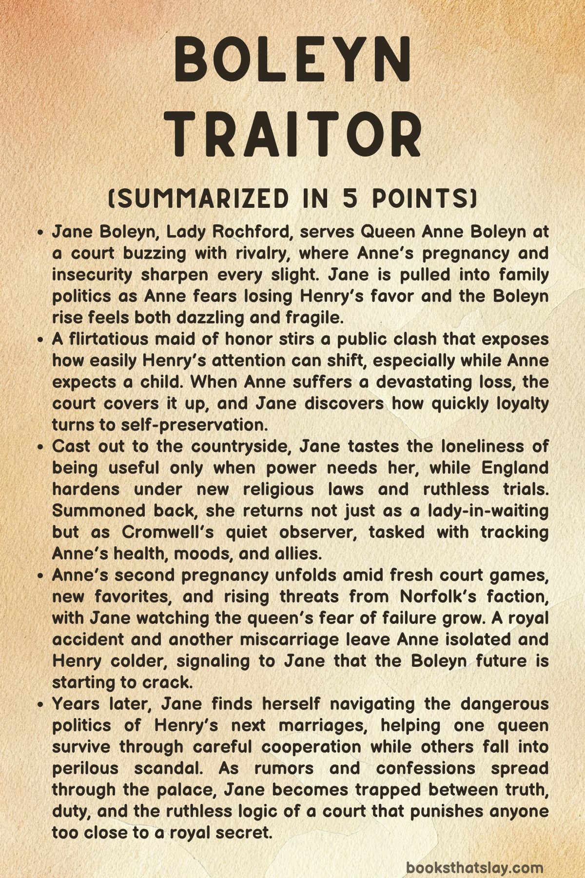 Boleyn Traitor Summary, Characters and Themes