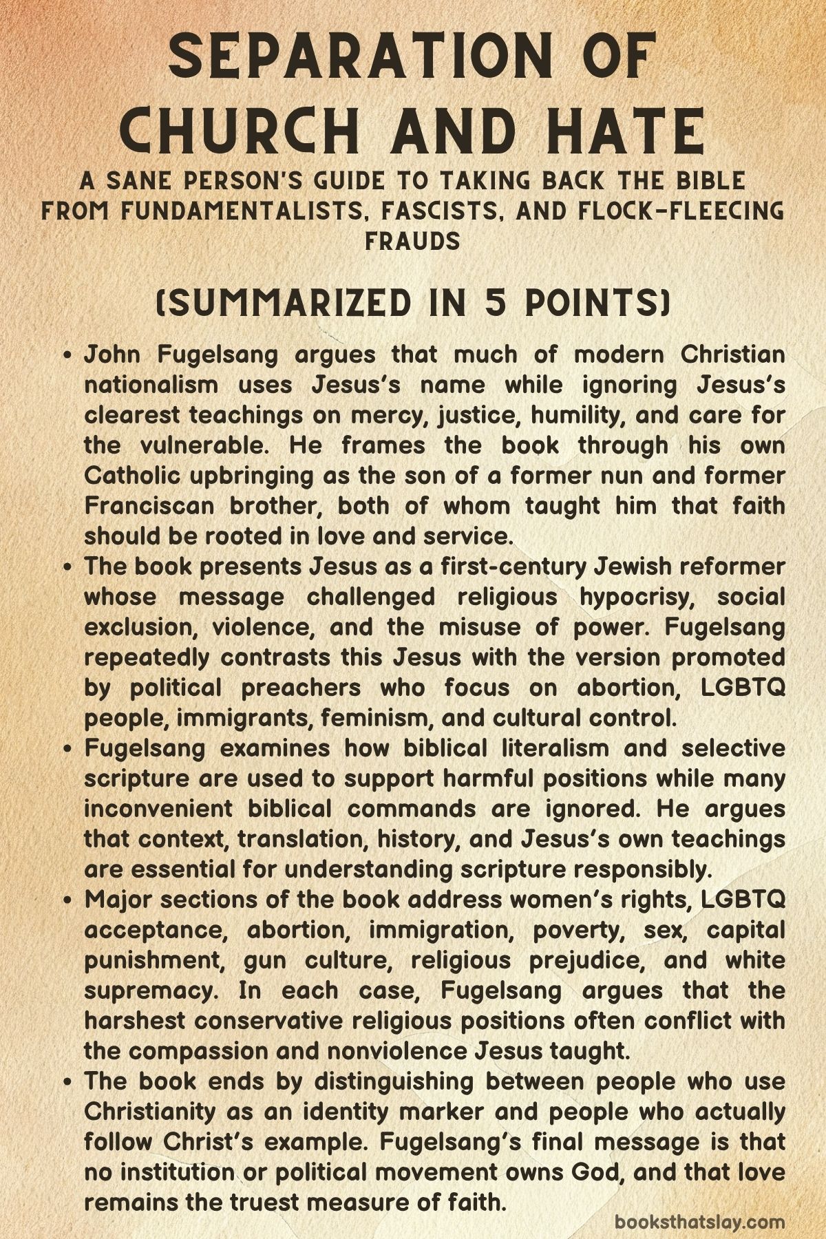 Separation of Church and Hate Summary