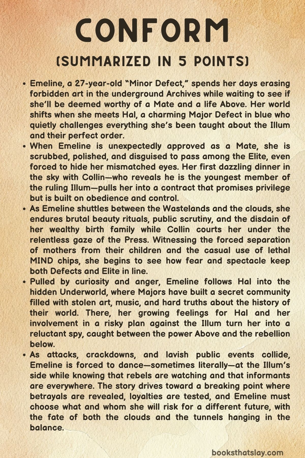 Conform by Ariel Sullivan Summary, Characters and Themes