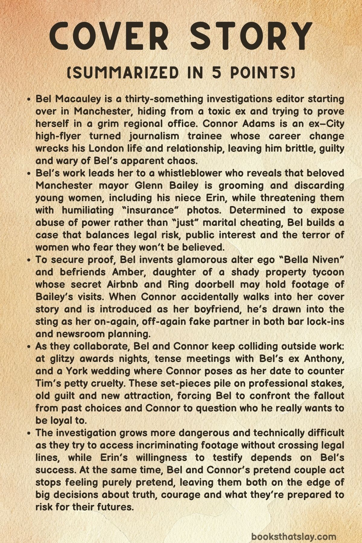 Cover Story by Mhairi McFarlane Summary, Characters and Themes