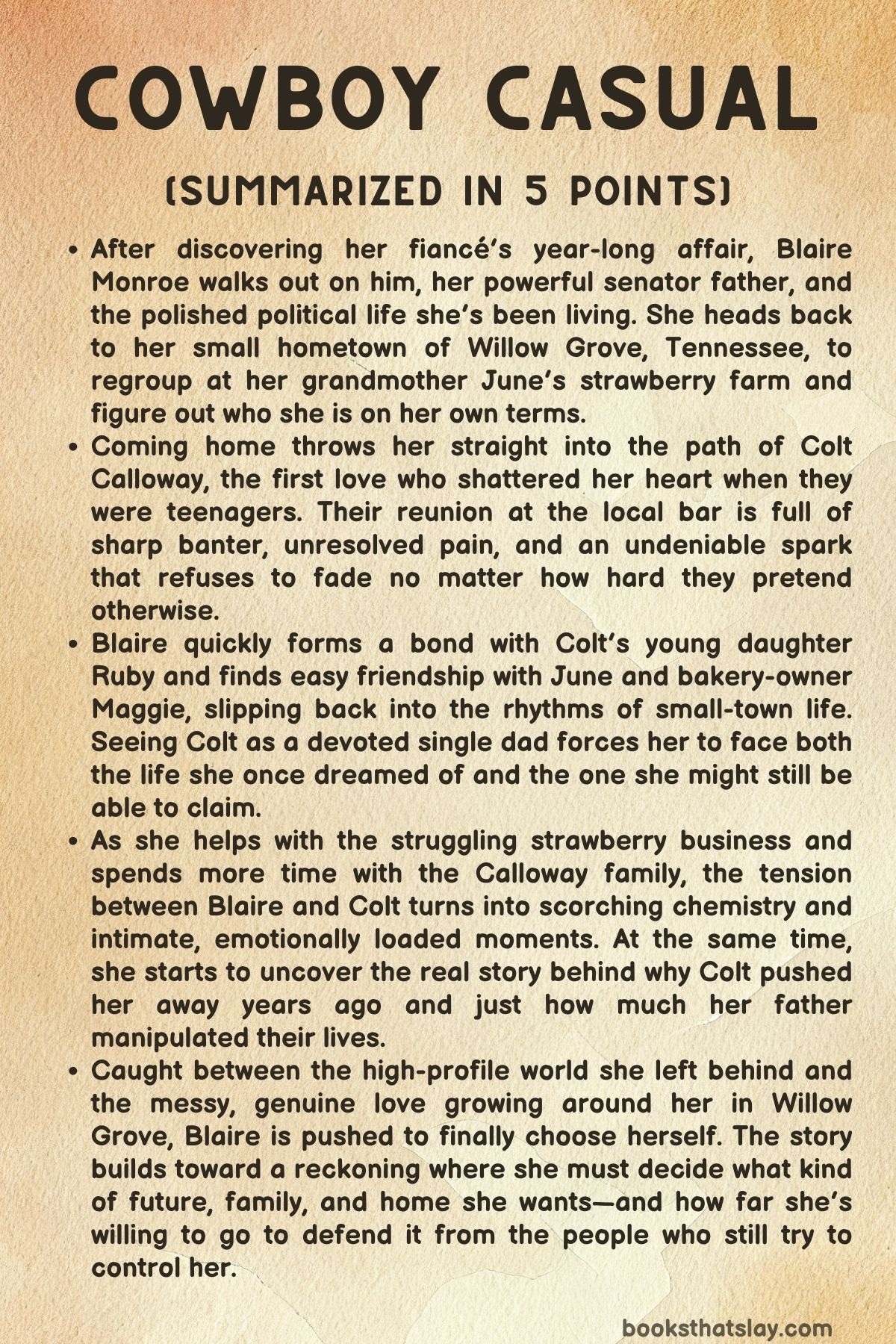 Cowboy Casual Summary, Characters and Themes