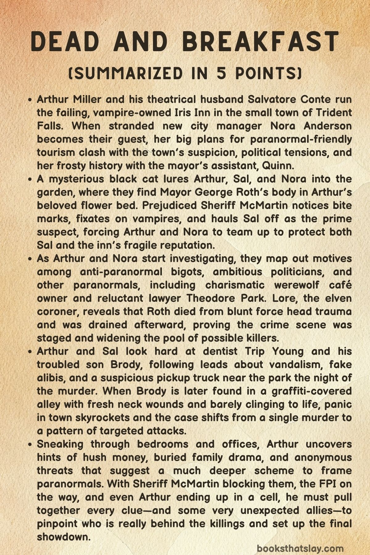 Dead and Breakfast Summary, Characters and Themes