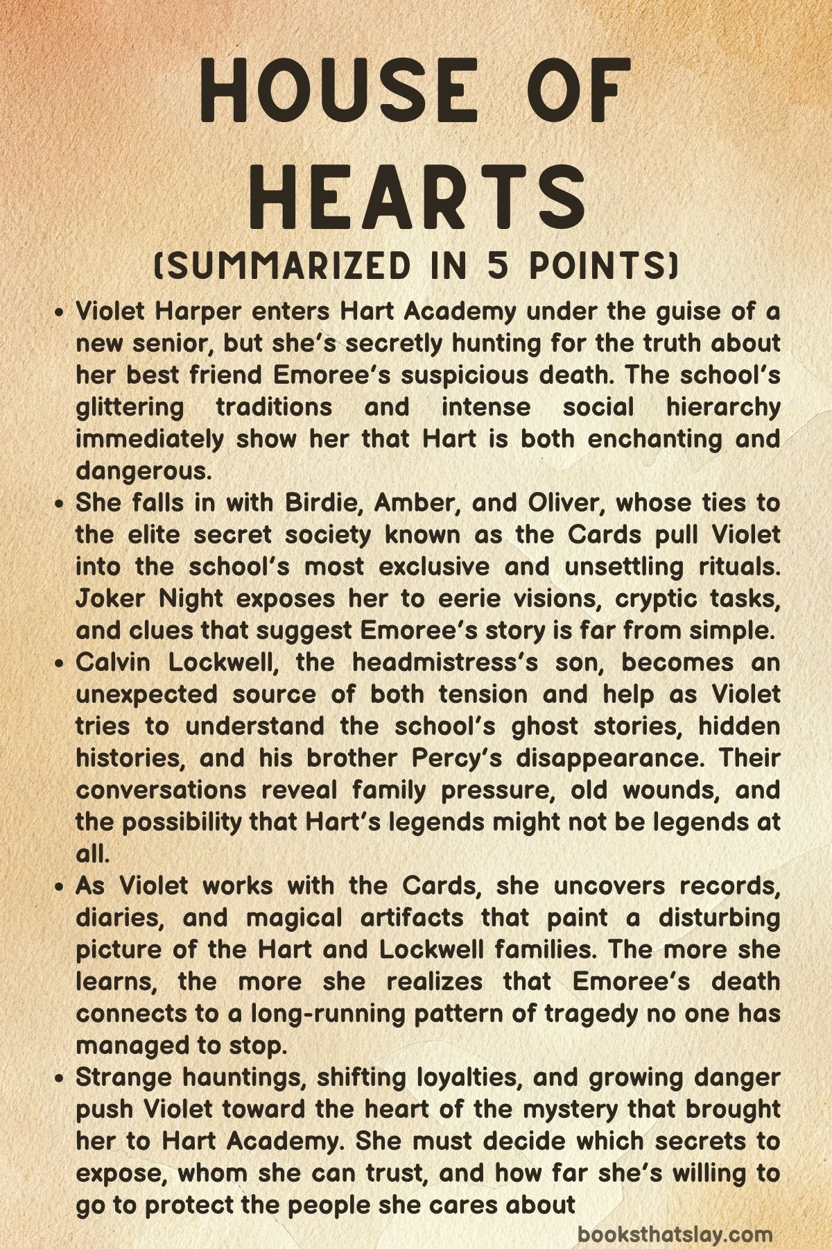 House of Hearts Summary, Characters and Themes