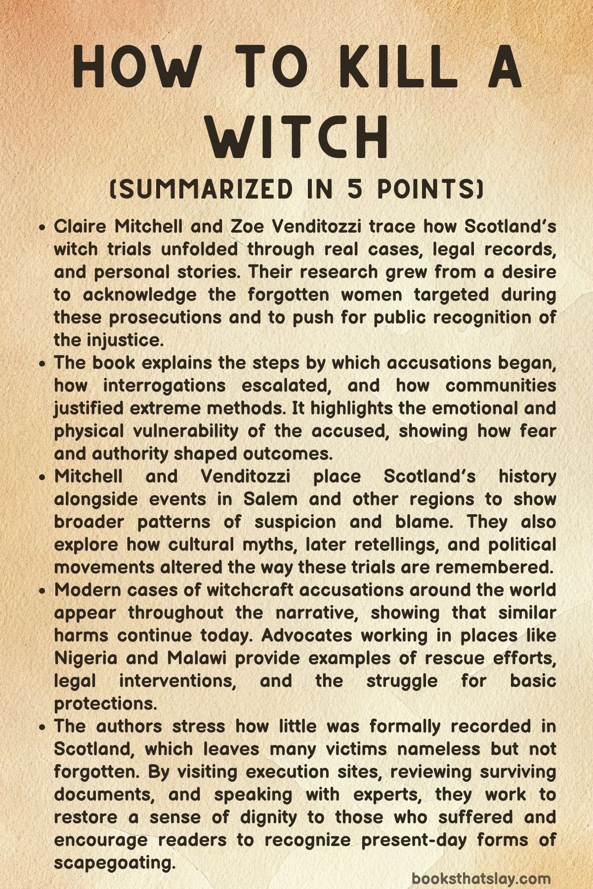 How To Kill a Witch Summary And Analysis