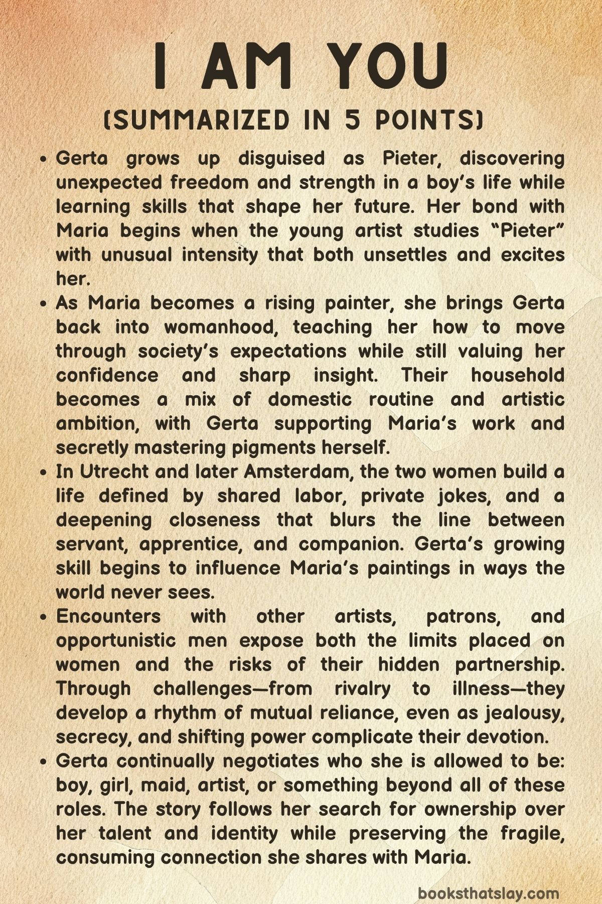 I Am You Summary, Characters and Themes