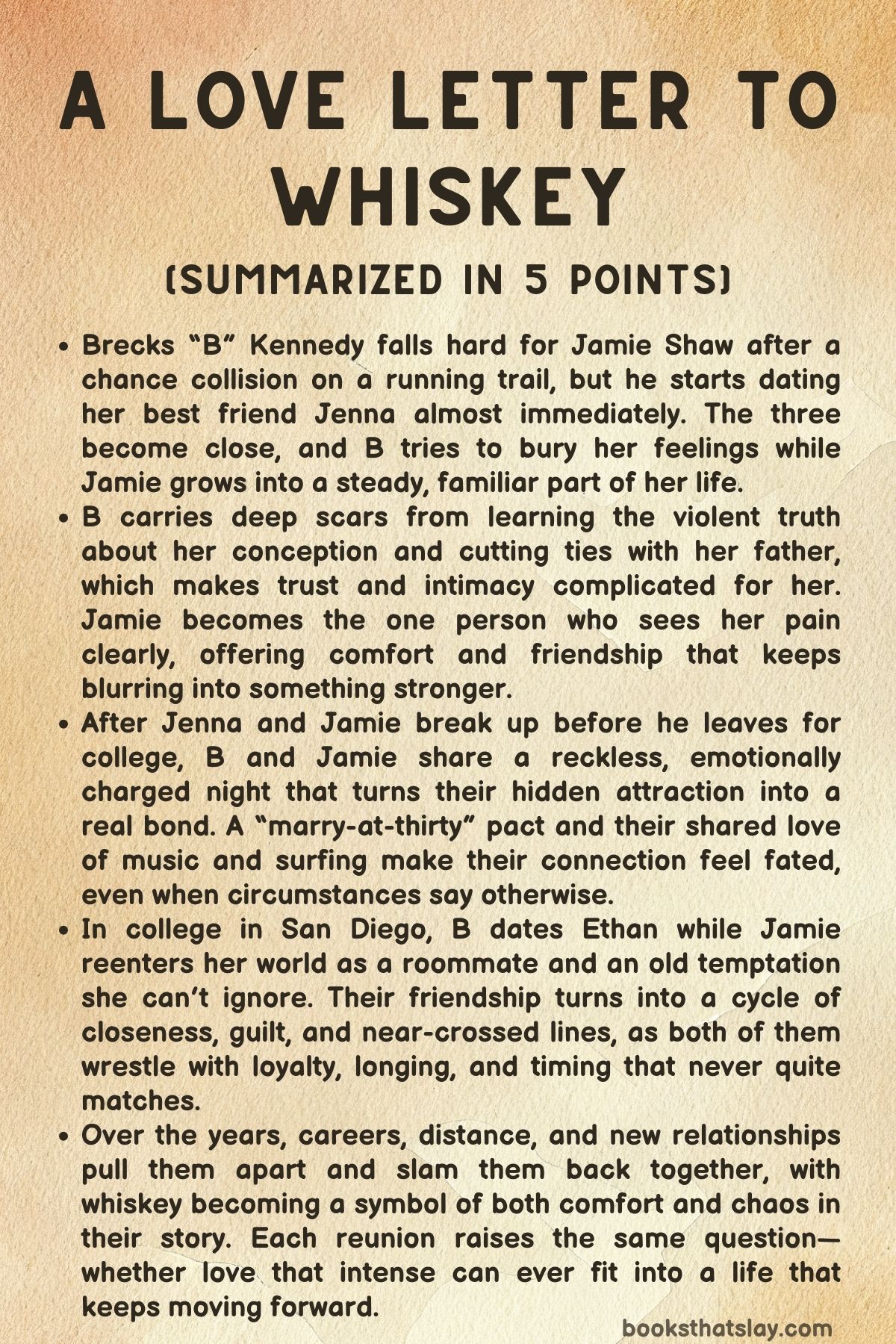 A Love Letter To Whiskey Summary