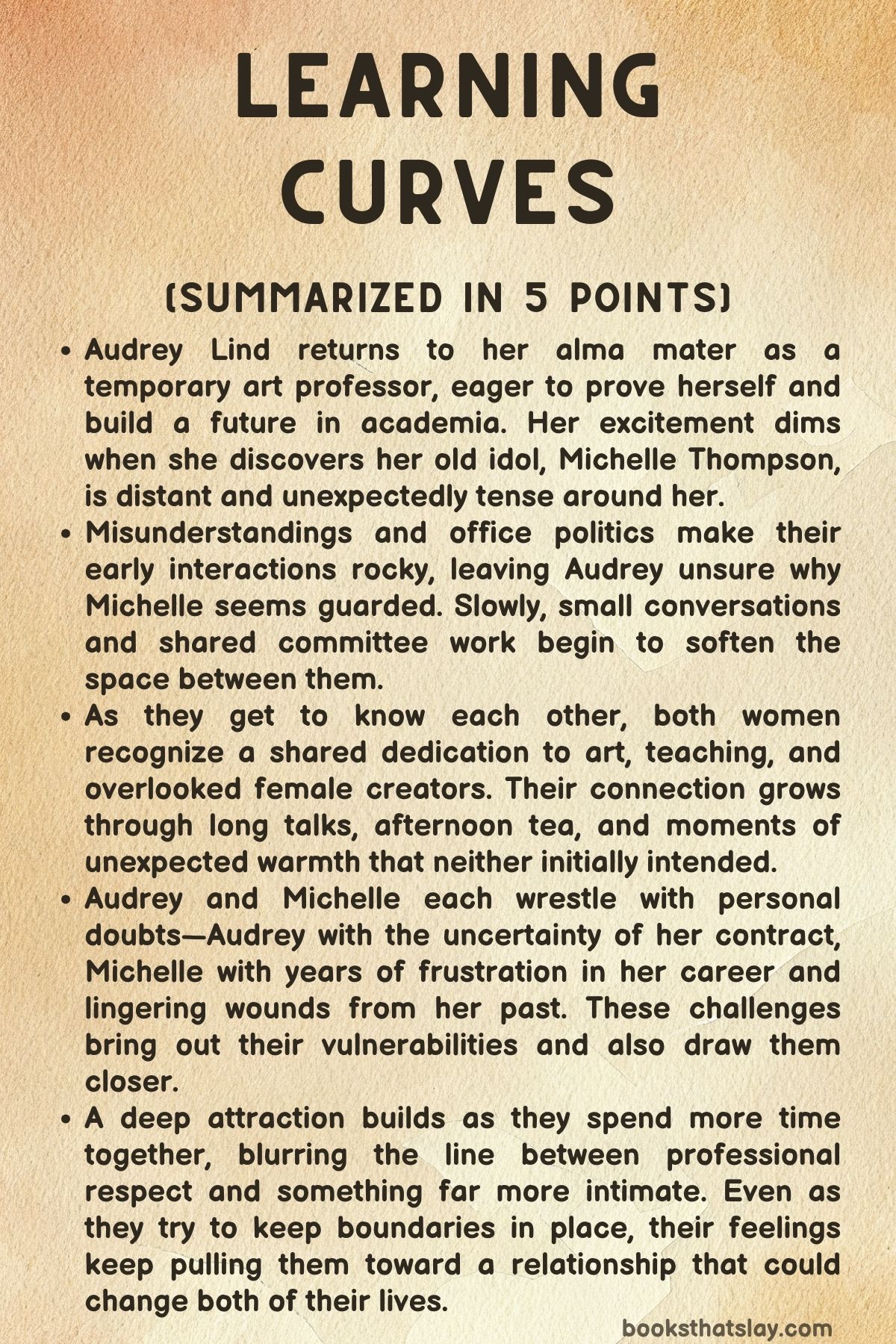 Learning Curves by Rachel Lacey Summary, Characters and Themes