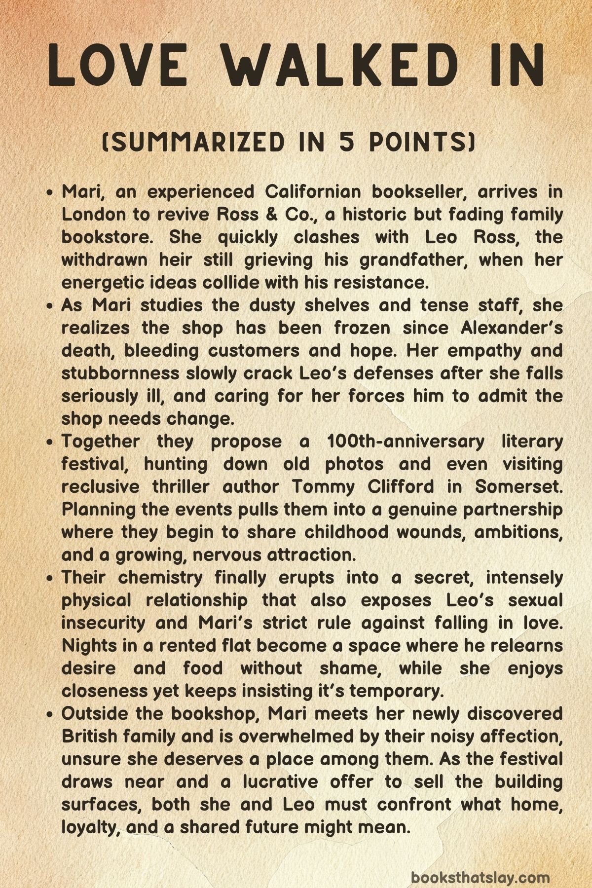 Love Walked In Summary, Characters and Themes