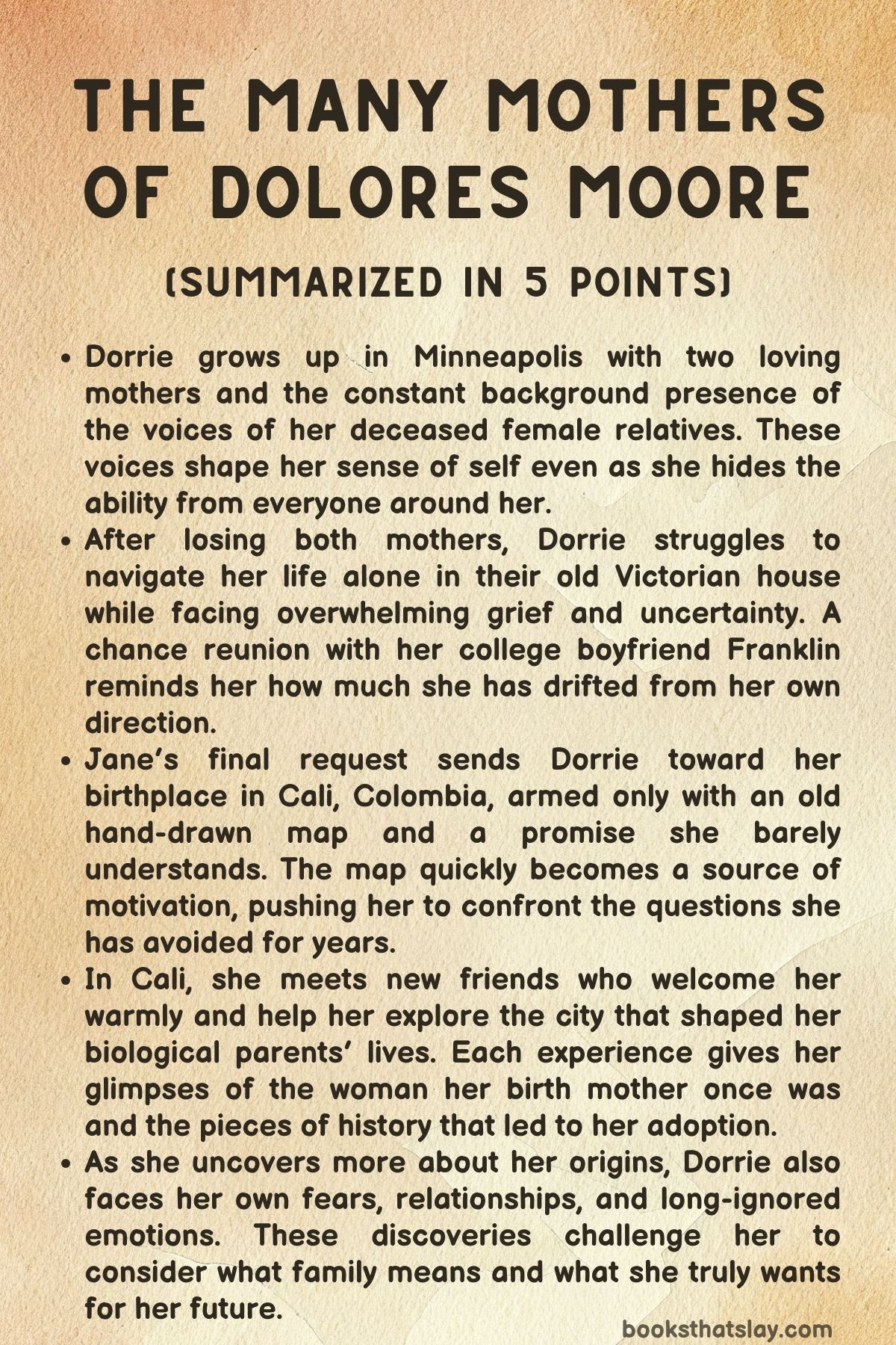 The Many Mothers of Dolores Moore Summary, Characters and Themes