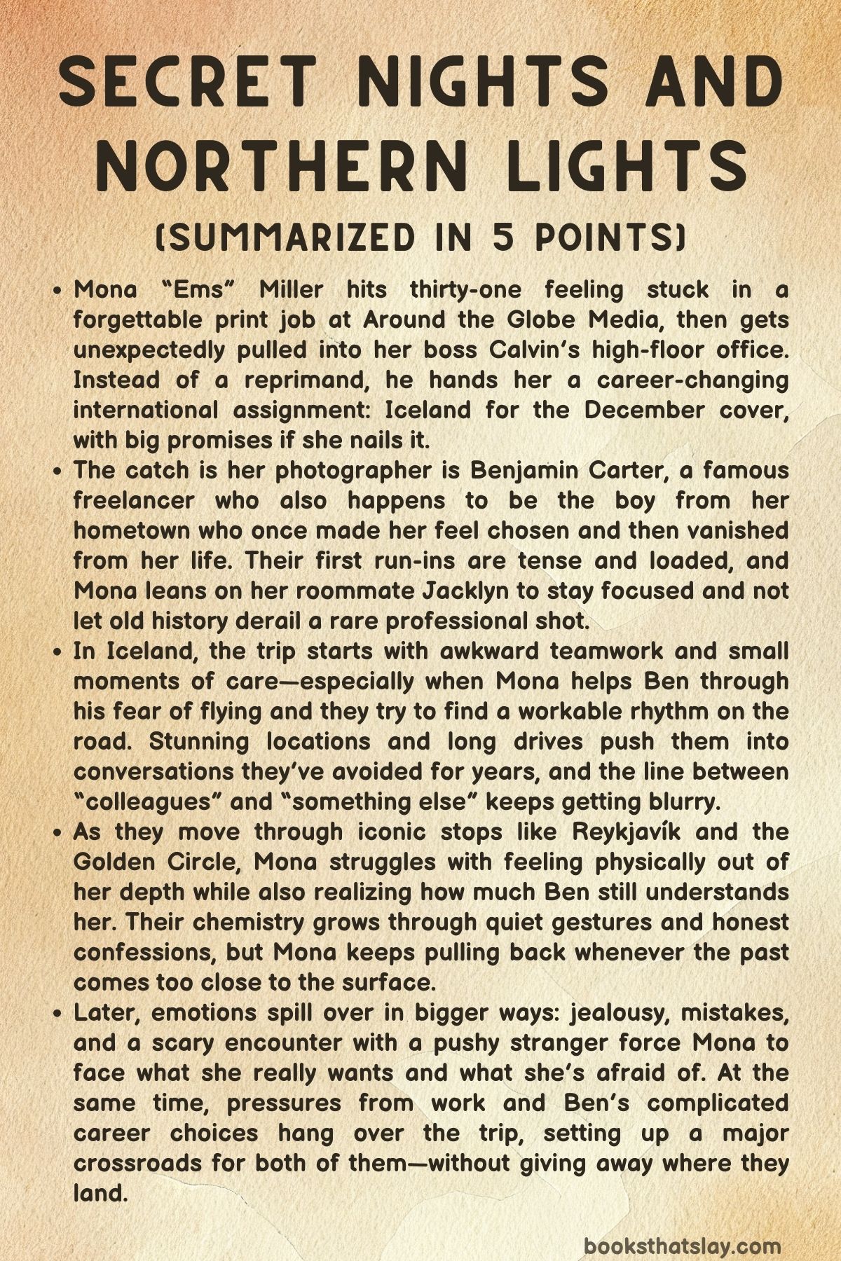 Secret Nights and Northern Lights Summary, Characters and Themes