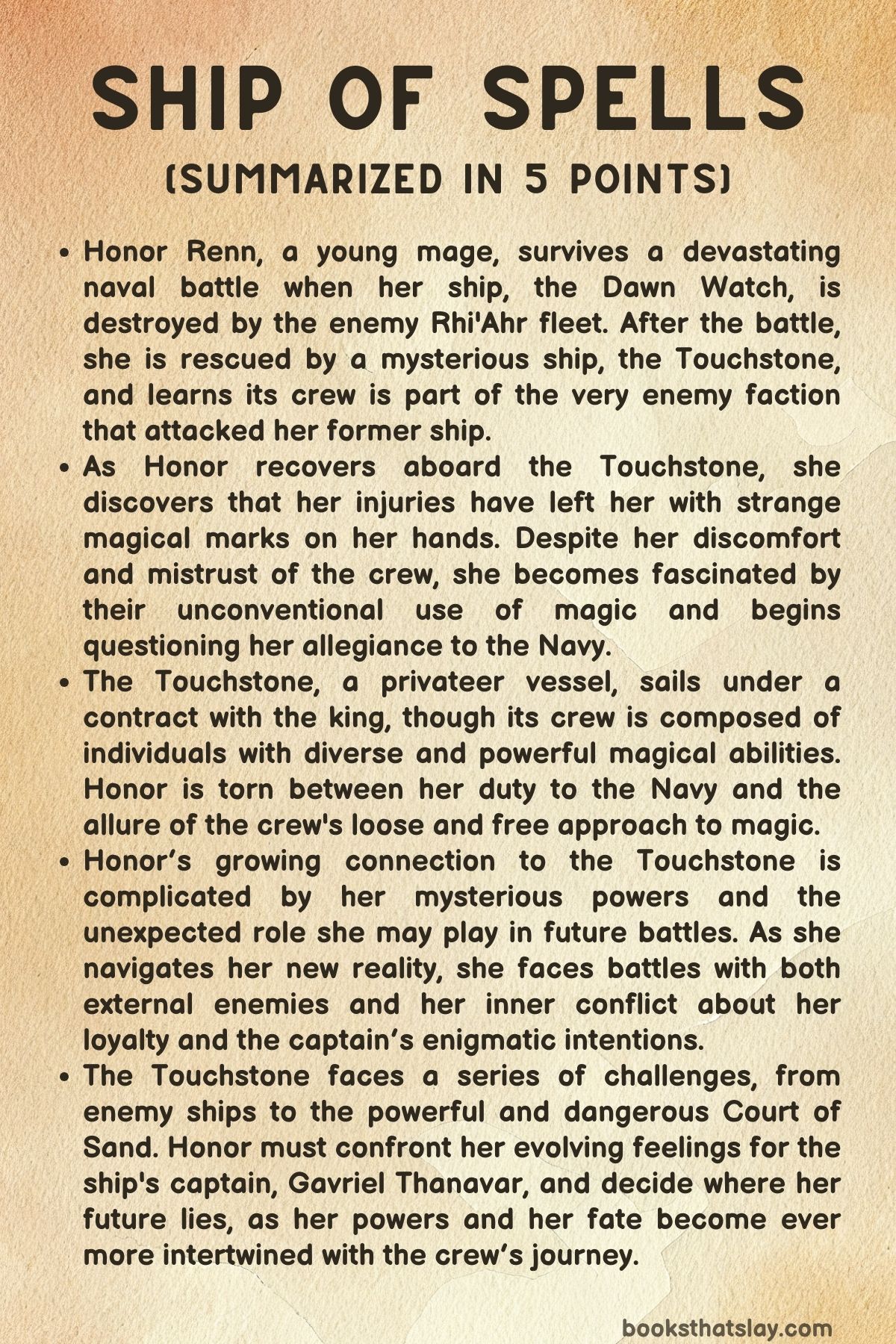 Ship of Spells Summary, Characters and Themes