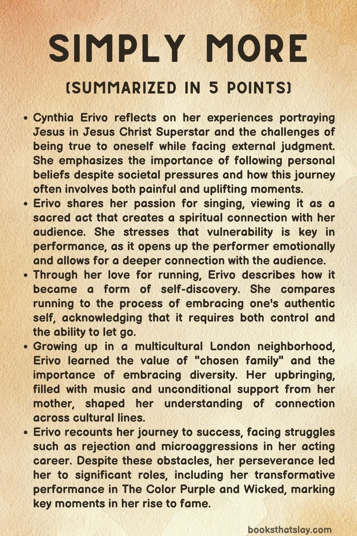 Simply More by Cynthia Erivo Summary and Analysis