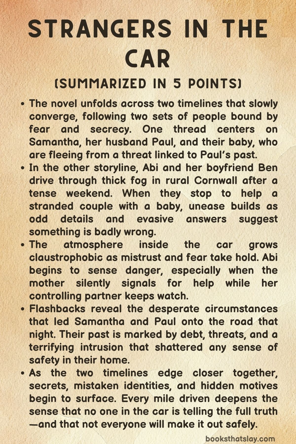 Strangers in the Car Summary, Characters and Themes